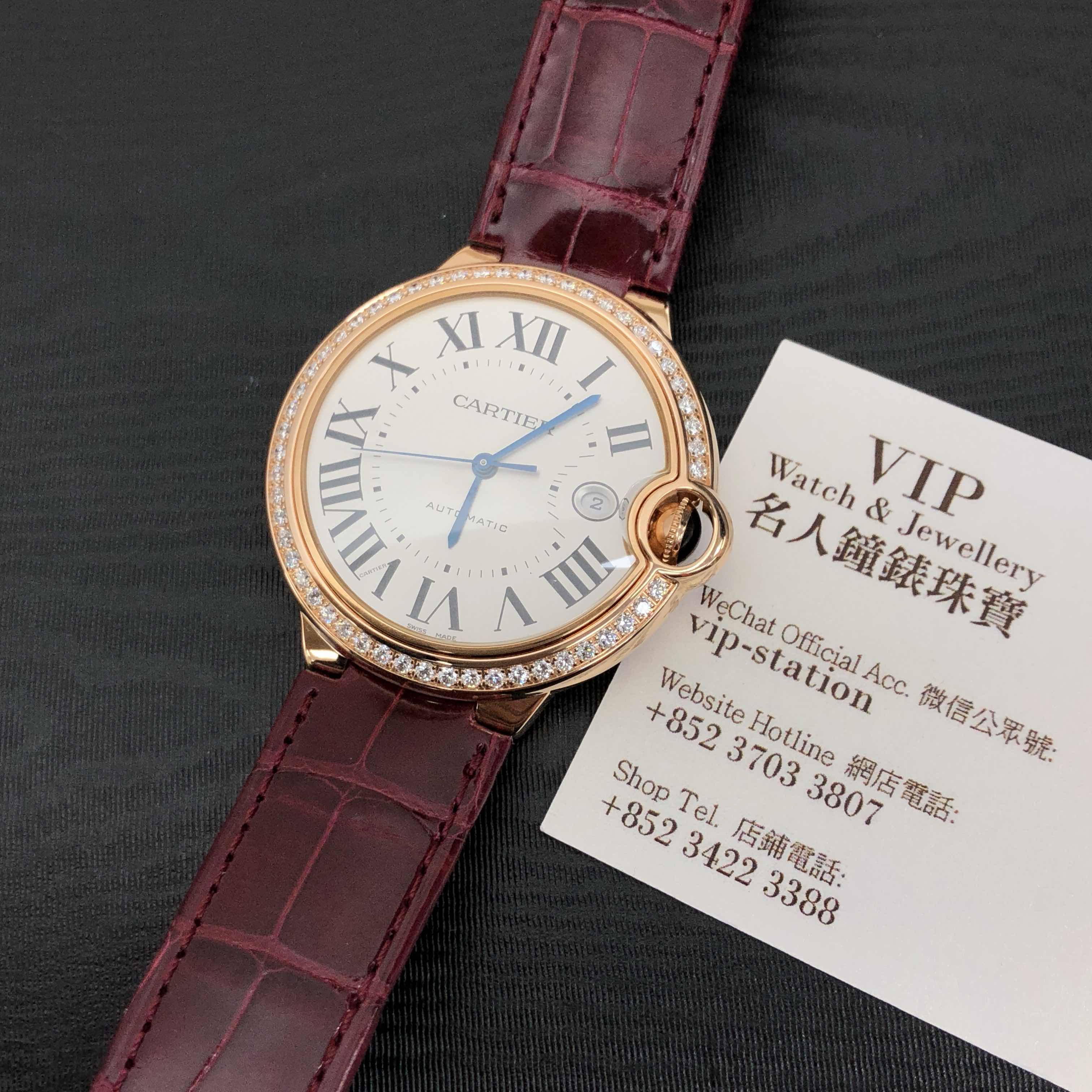 Cartier WJBB0035 BALLON BLEU Automatic 18kt Rose Gold & Diamonds