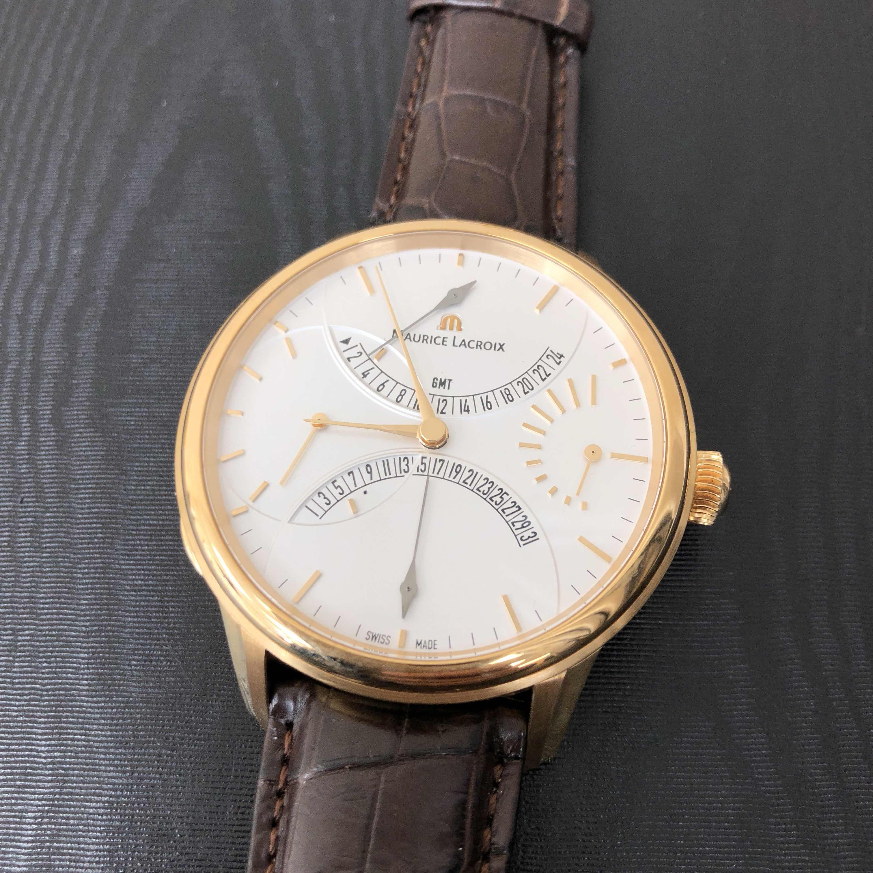 Maurice Lacroix MP7218-PG101-130 MASTERPIECE Manual Wind 18kt Rose Gold