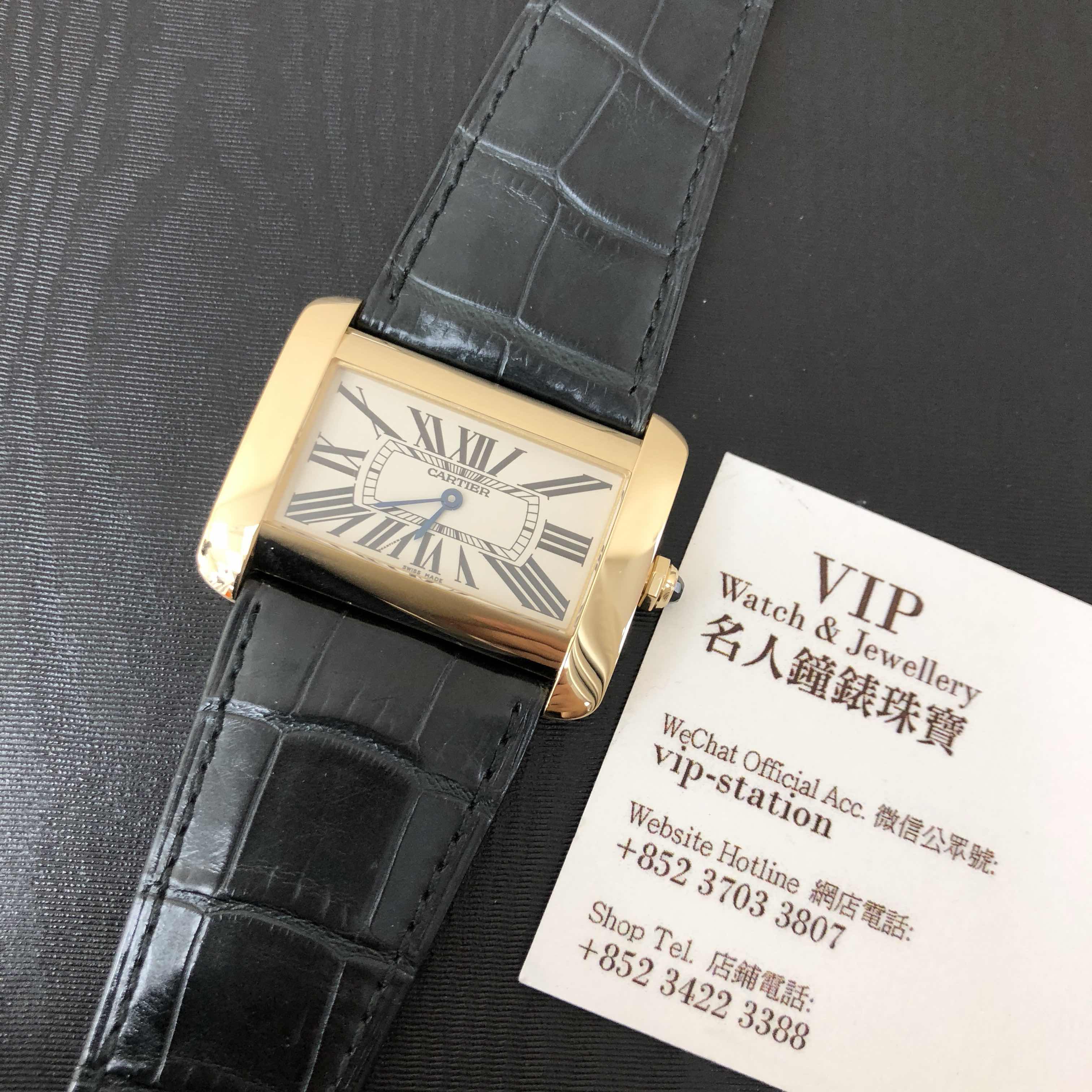 Cartier W6300556 TANK Quartz 18kt Yellow Gold