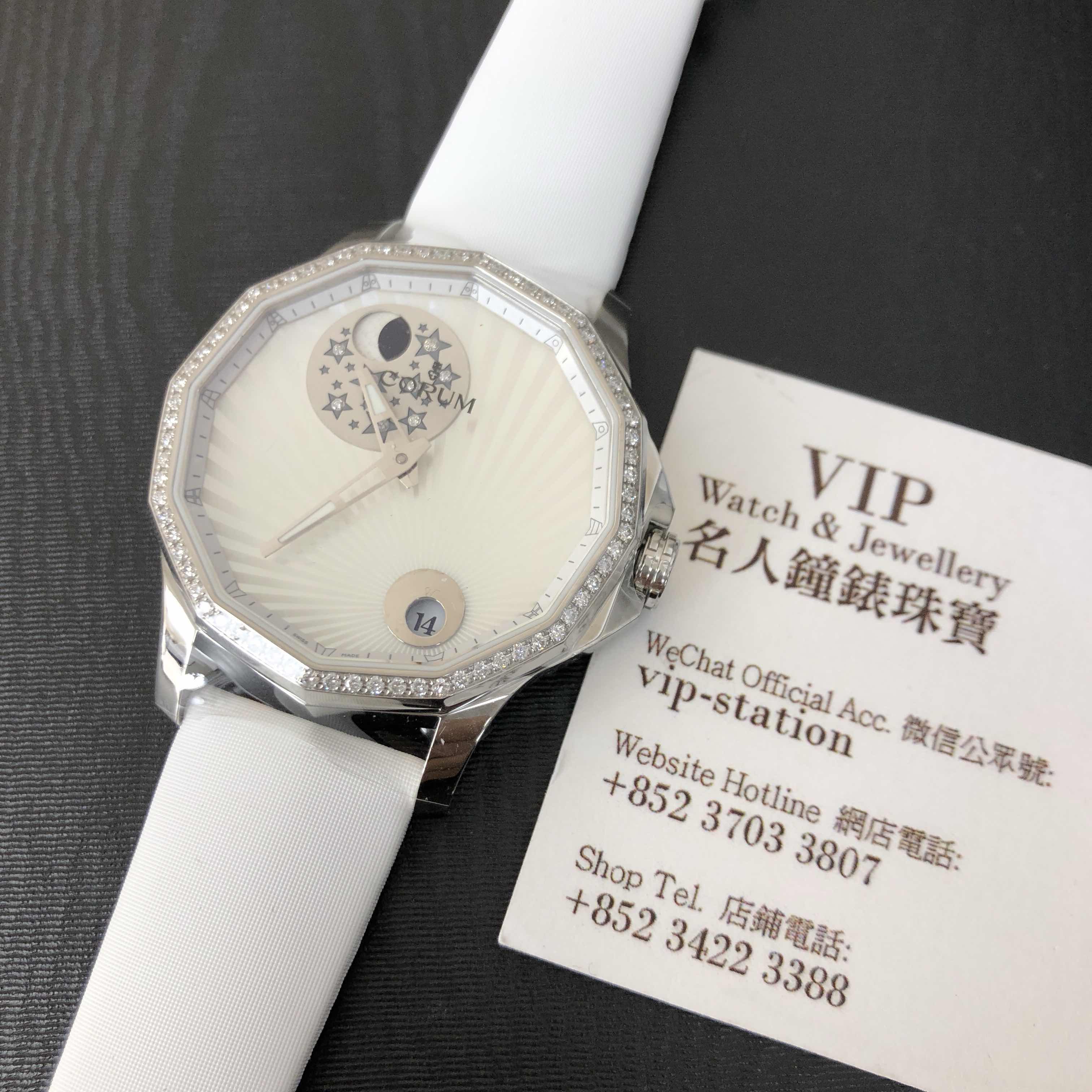Corum 384.101.47/0F49 AA01 ADMIRALS CUP Automatic 18kt White Gold & Diamond