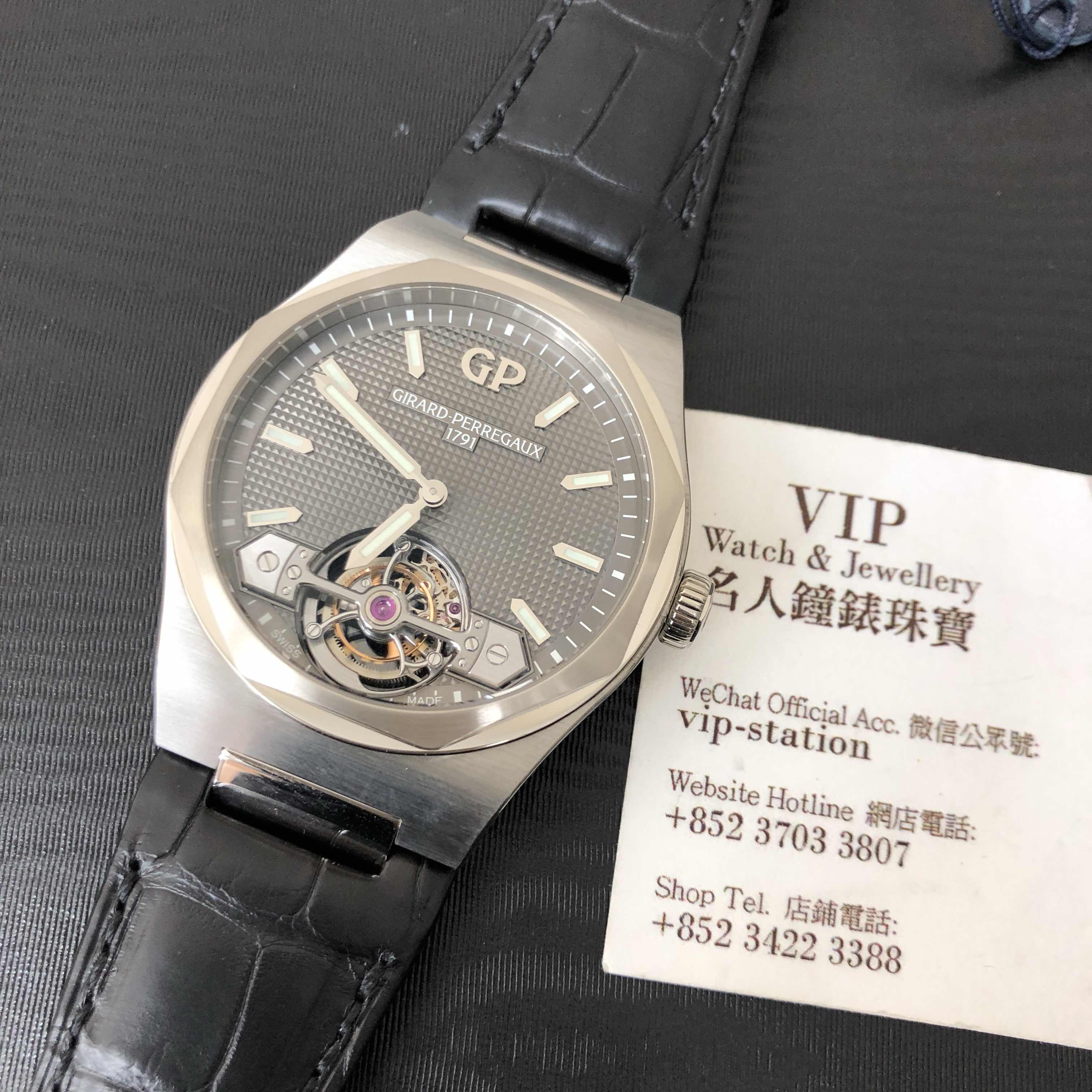 Girard Perregaux 99105-41-232-BB6A LAUREATO Automatic 18kt White Gold & Steel