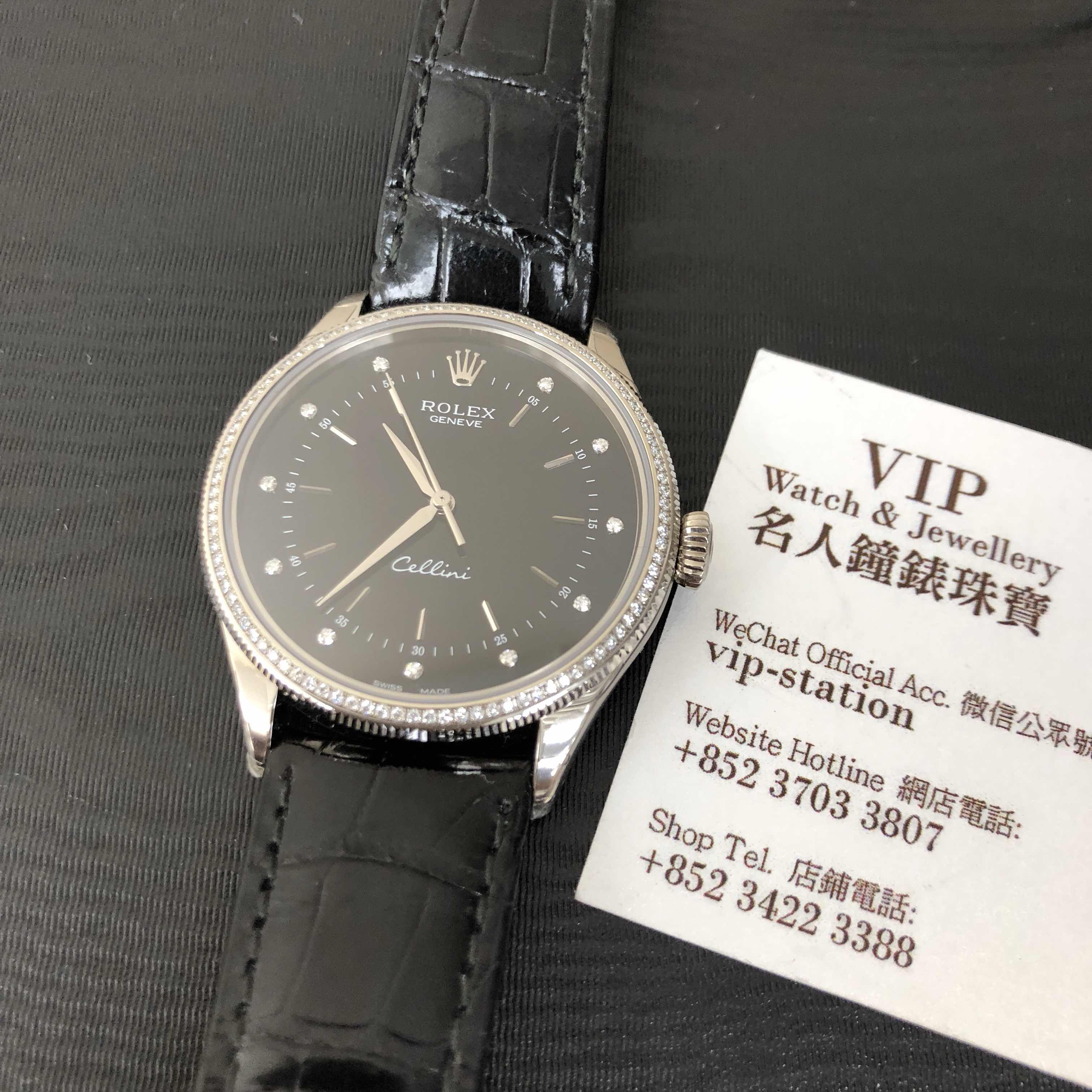 Rolex 50609RBR CELLINI SERIES Automatic 18kt White Gold & Diamond