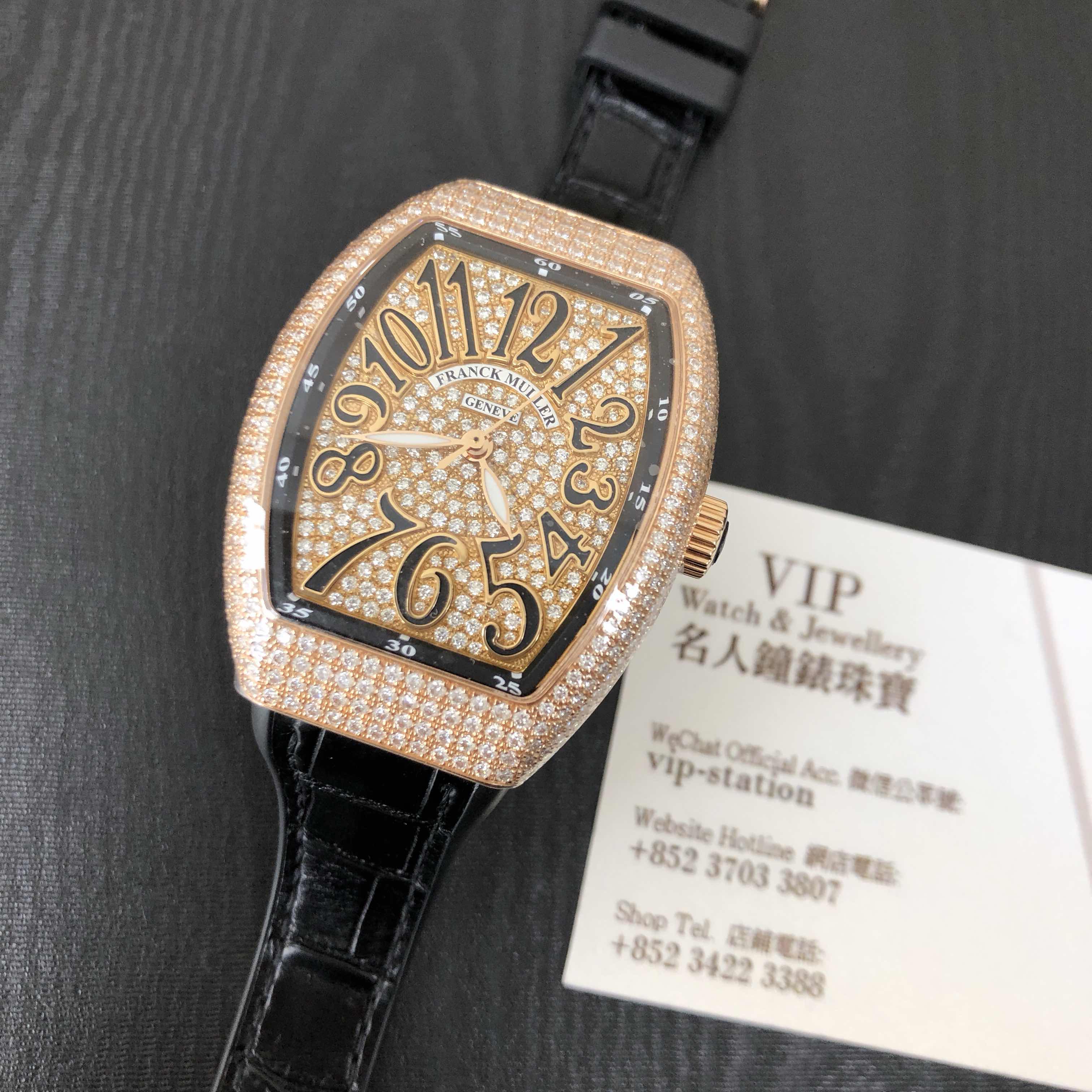 Franck Muller V 35 SC AT FO D CD (5N.NR) VANGUARD Automatic 18kt Rose Gold & Diamonds