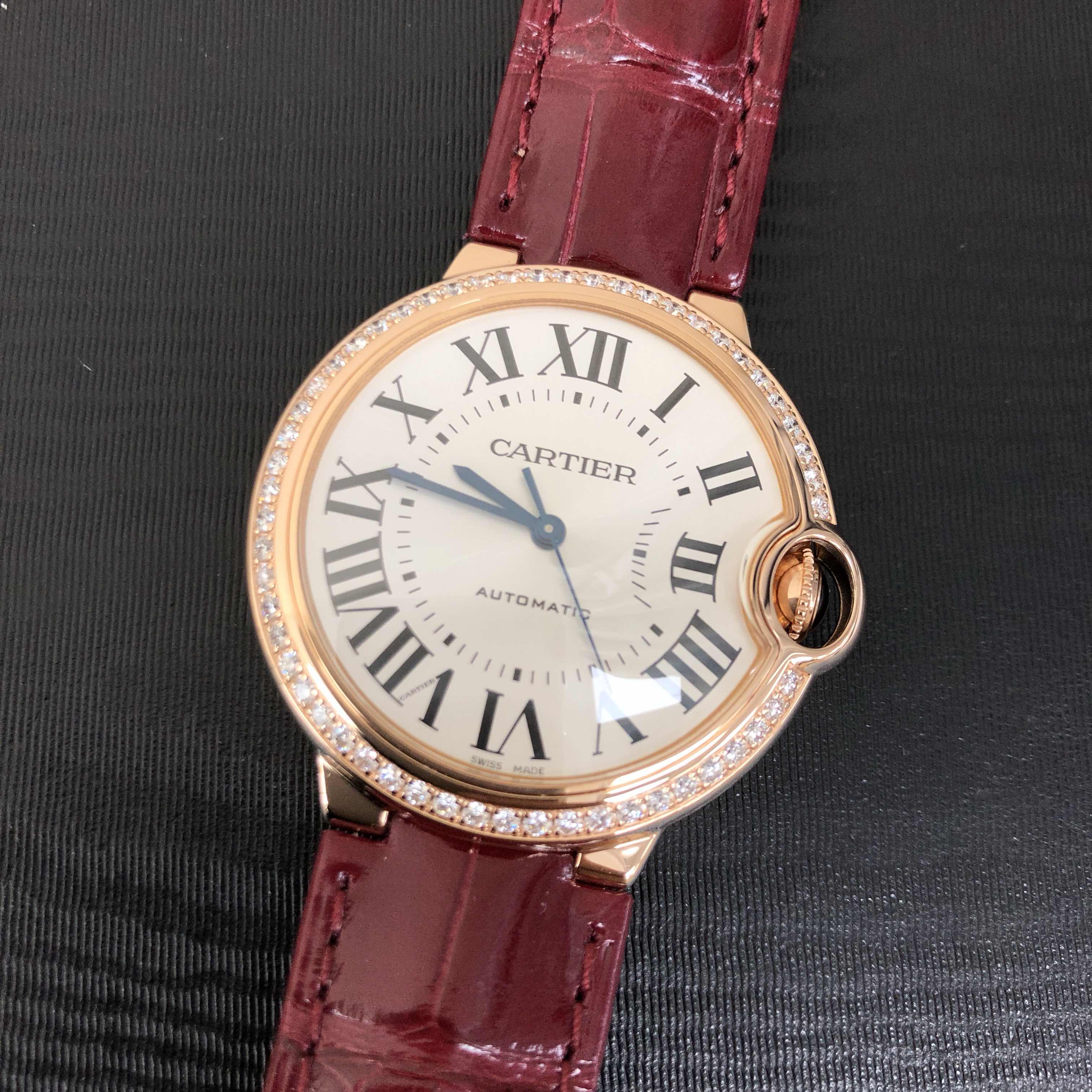 Cartier WJBB0034 BALLON BLEU Automatic 18kt Rose Gold & Diamonds