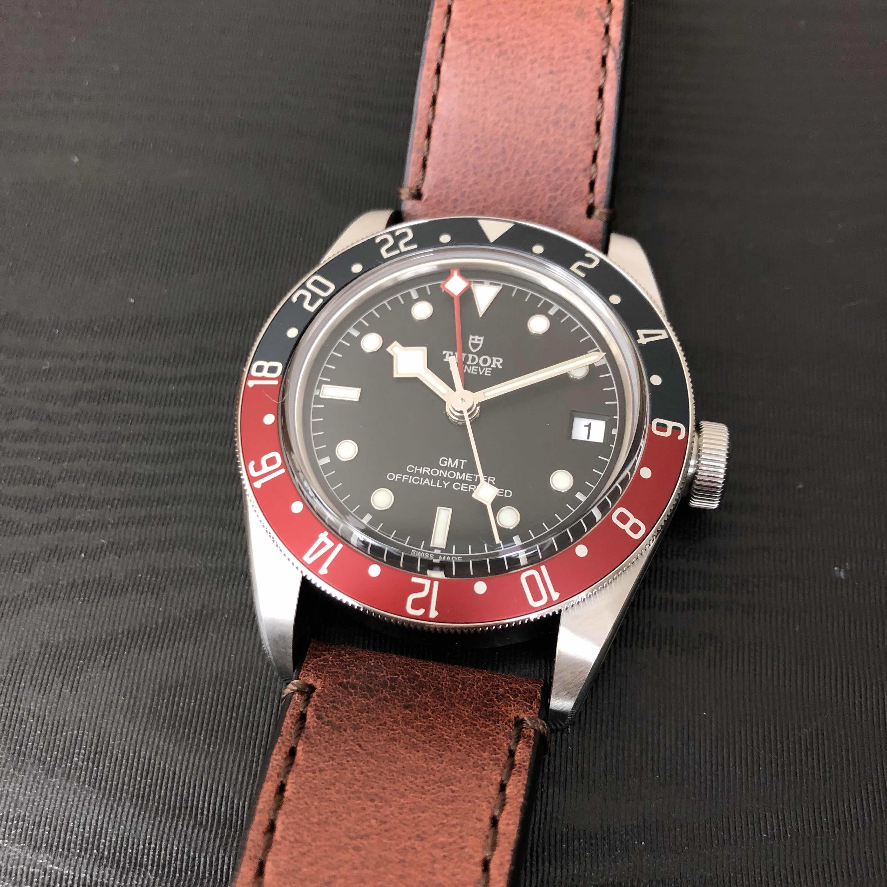 Tudor 79830RB-LEATHER STRAP HERITAGE BLACK BAY Automatic Stainless Steel
