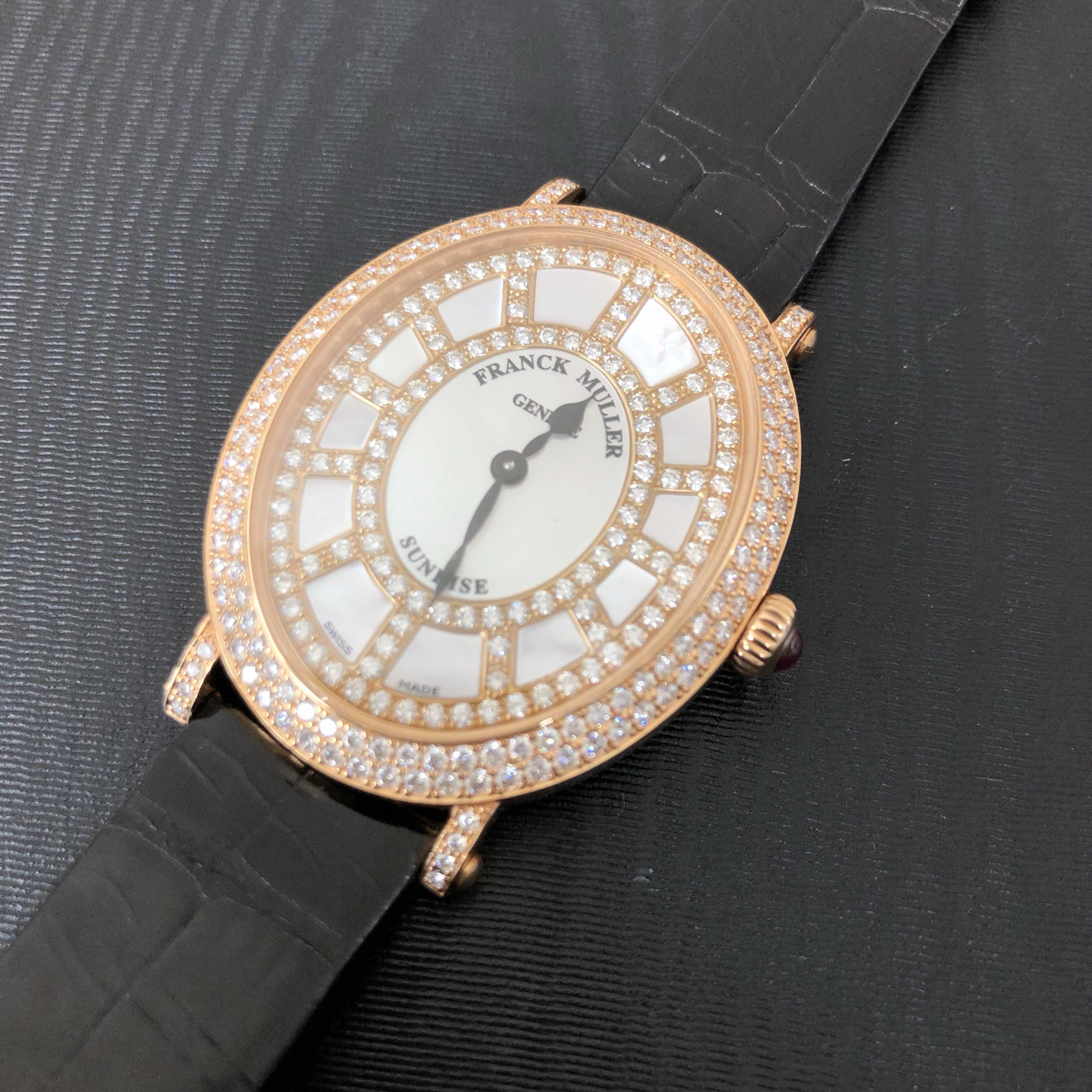 Franck Muller 1638 QZ SNR D CD (5N) INFINITY Quartz 18kt Rose Gold & Diamonds