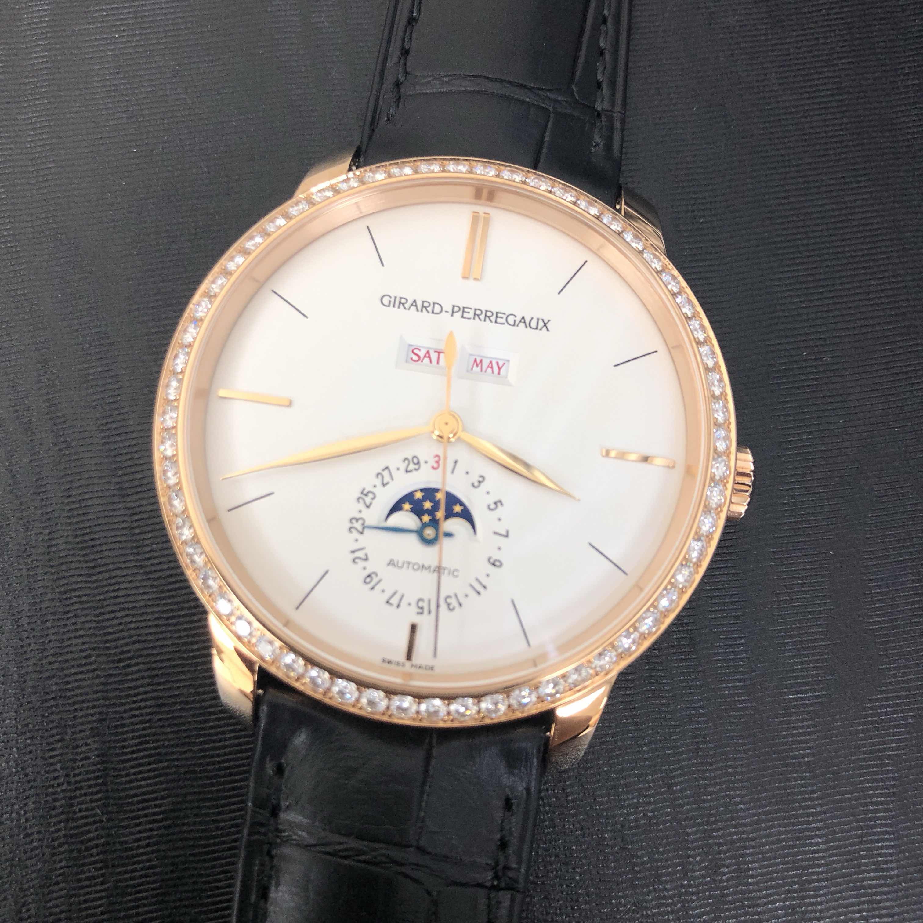 Girard Perregaux 49535-D52-A151-BK6A 1966 Automatic 18kt Rose Gold & Diamonds