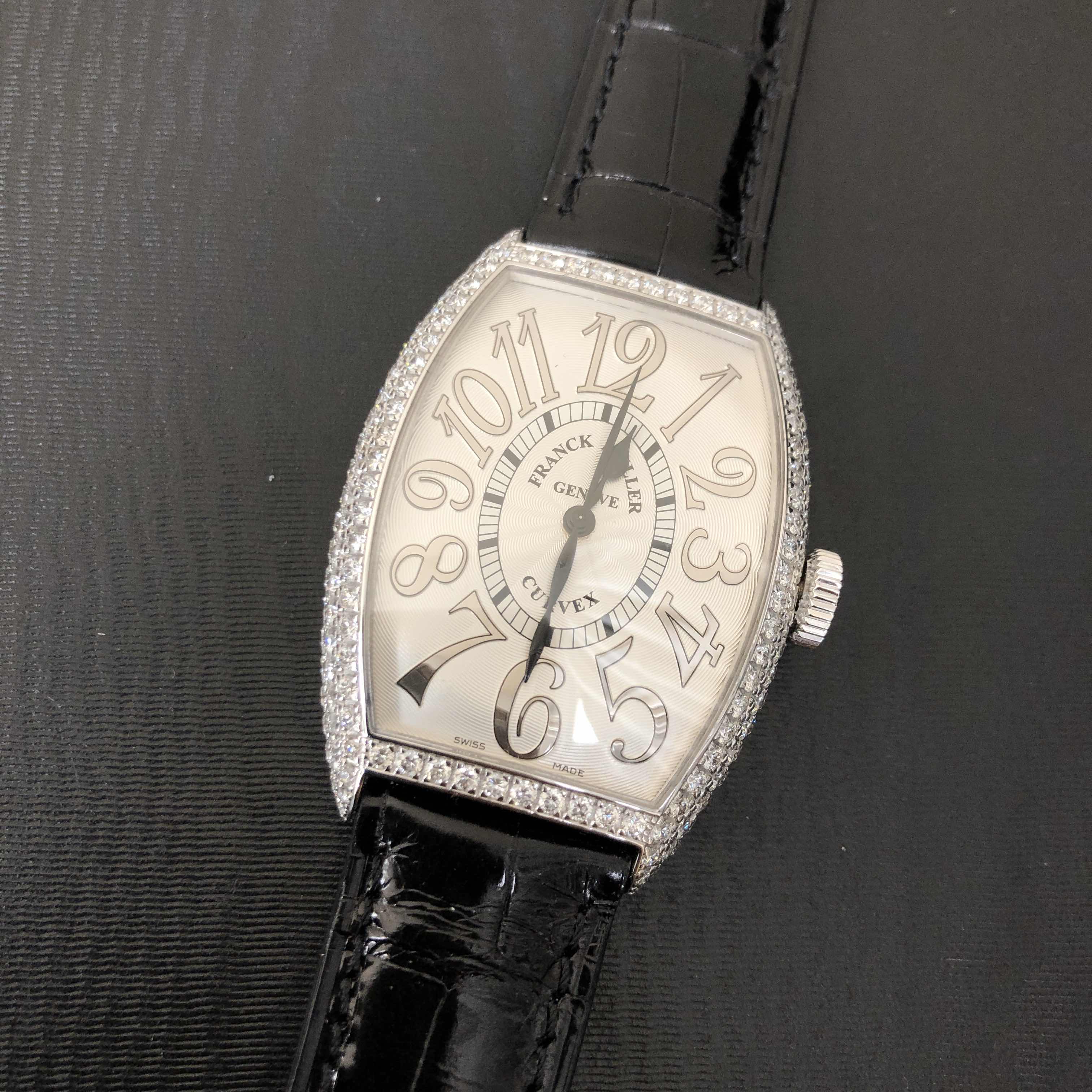 Franck Muller 5850 SC D REL (OG) CINTREE CURVEX Automatic 18kt White Gold & Diamond