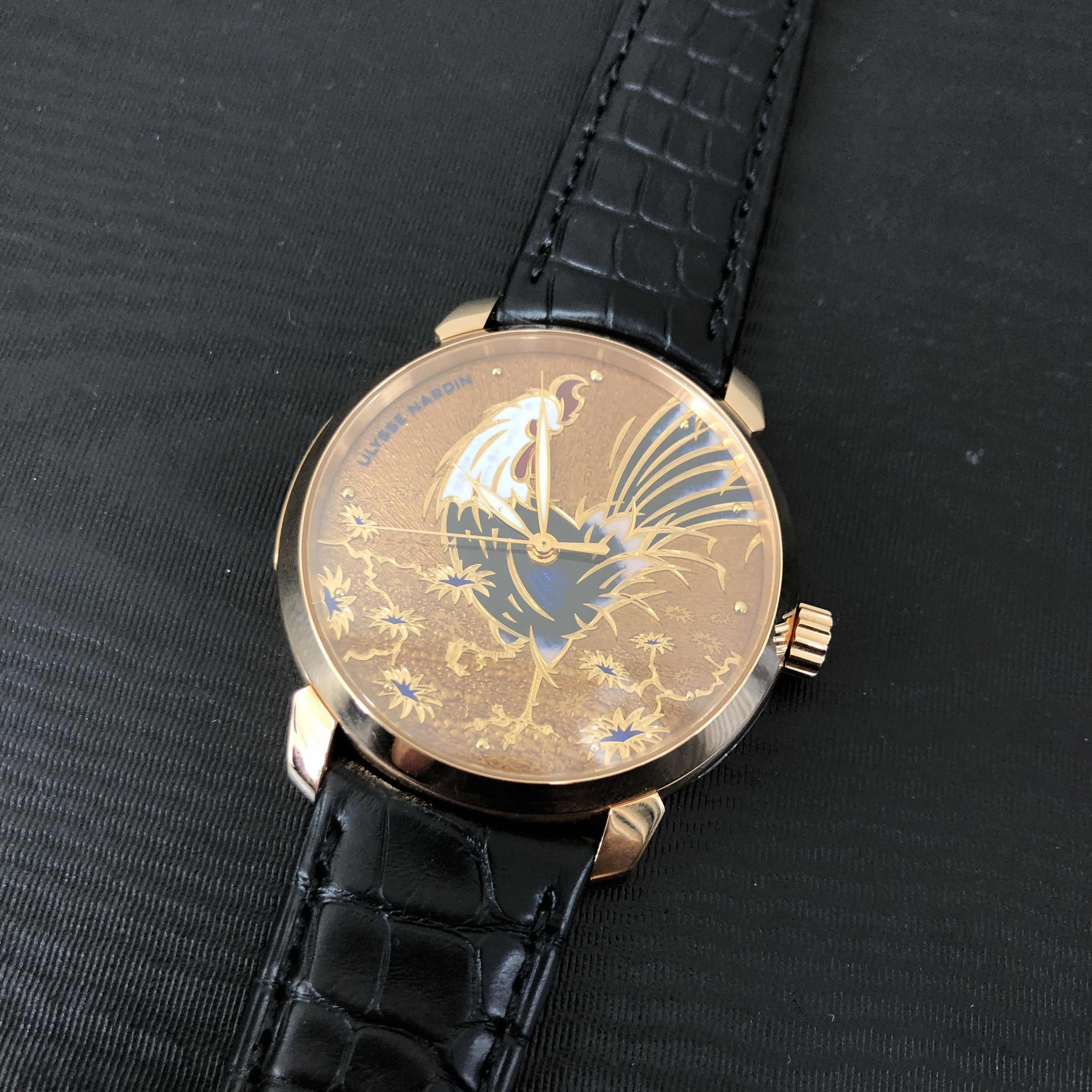 Ulysse Nardin 8152-111-2/ROOSTER CLASSIQUE Automatic 18kt Rose Gold