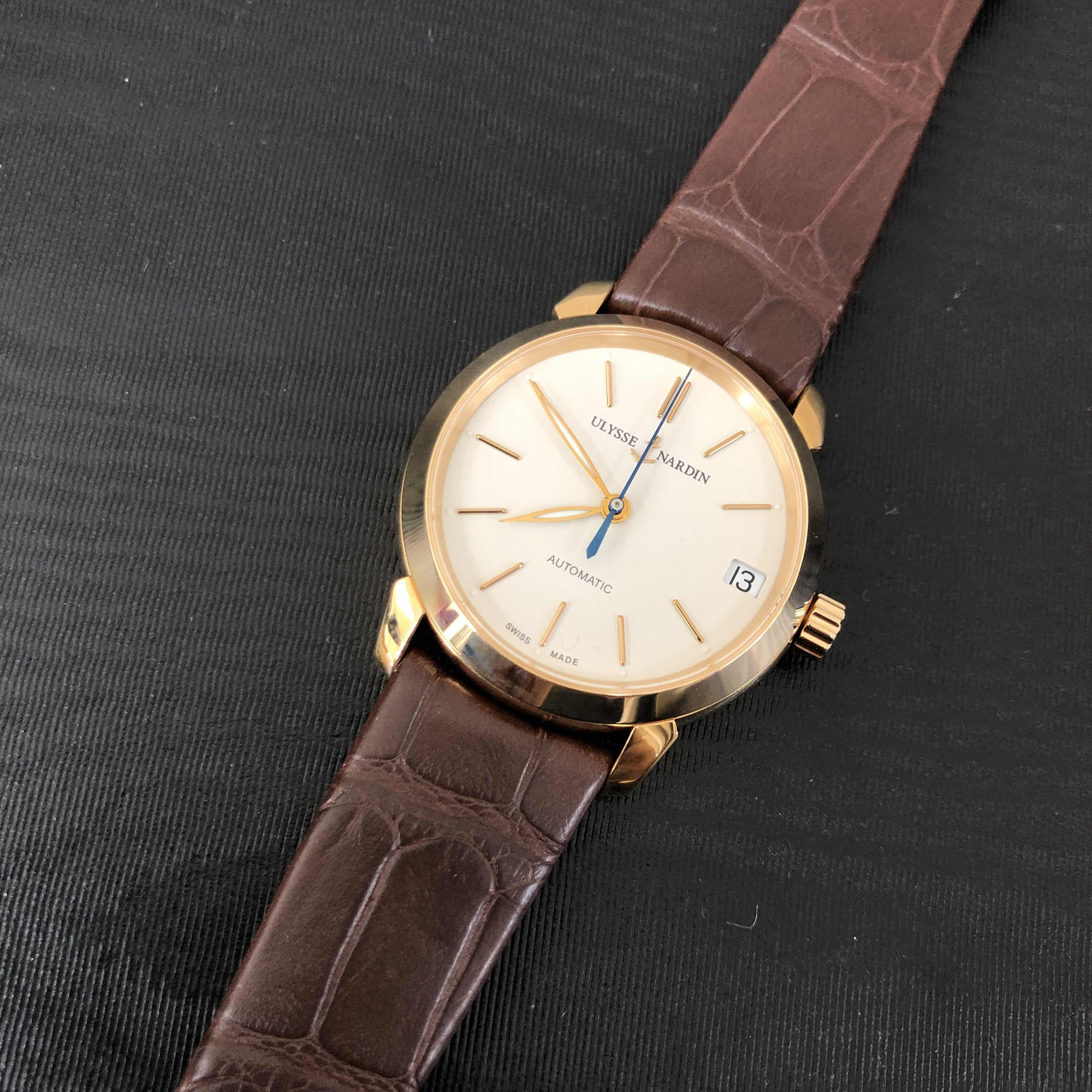 Ulysse Nardin 8106-116-2/90 CLASSIQUE Automatic 18kt Rose Gold