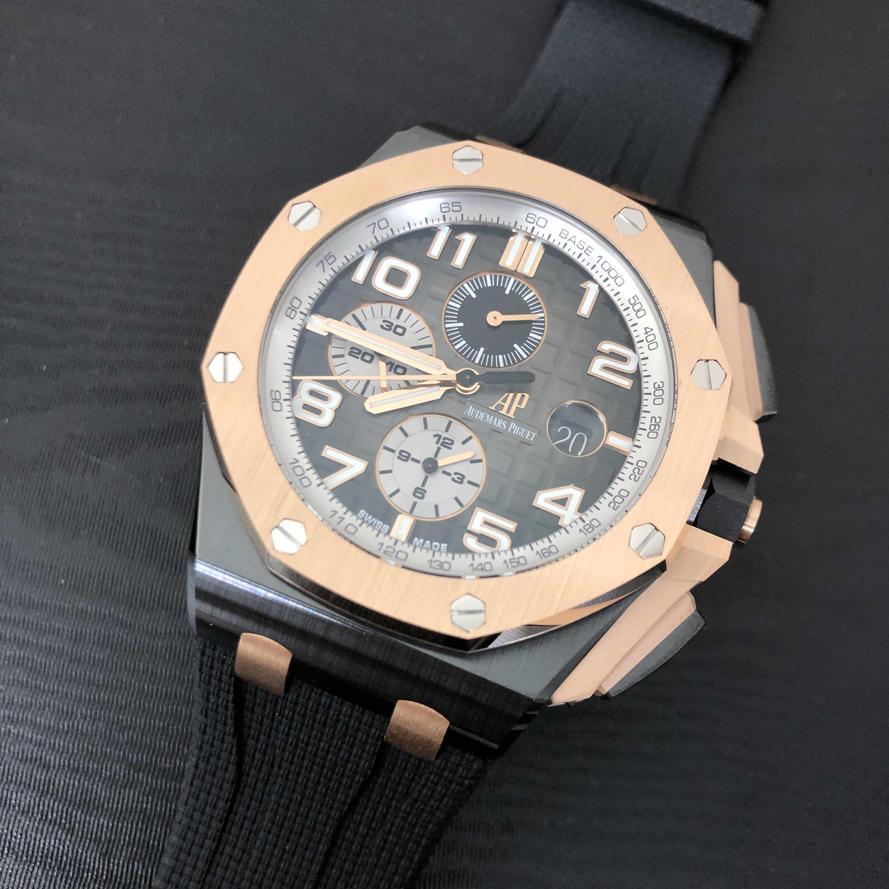 Audemars Piguet 26405NR.OO.A002CA.01 ROYAL OAK OFFSHORE Automatic 18kt Rose Gold & Ceramic