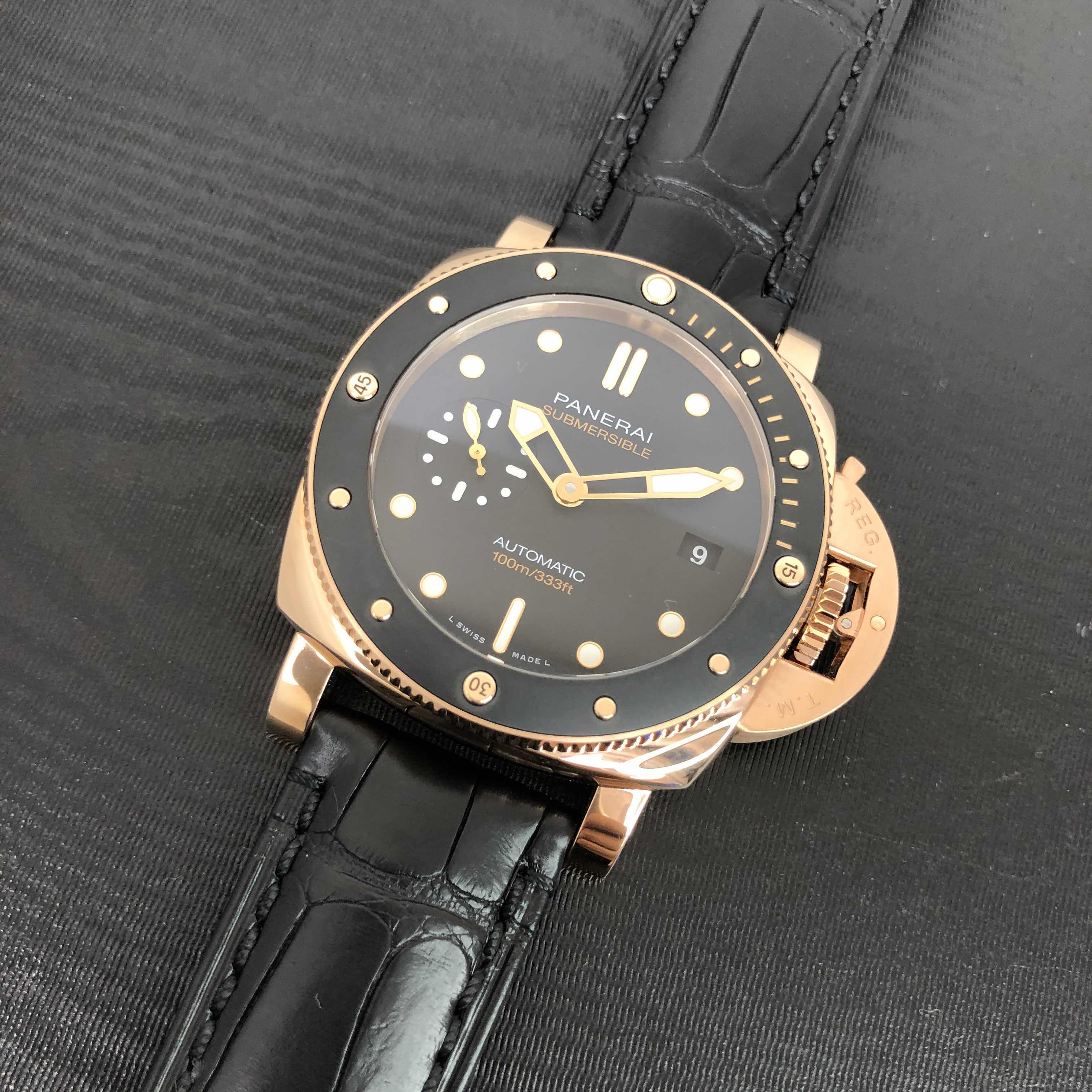 Panerai PAM00974 DIVERS Automatic 18kt Rose Gold & Ceramic
