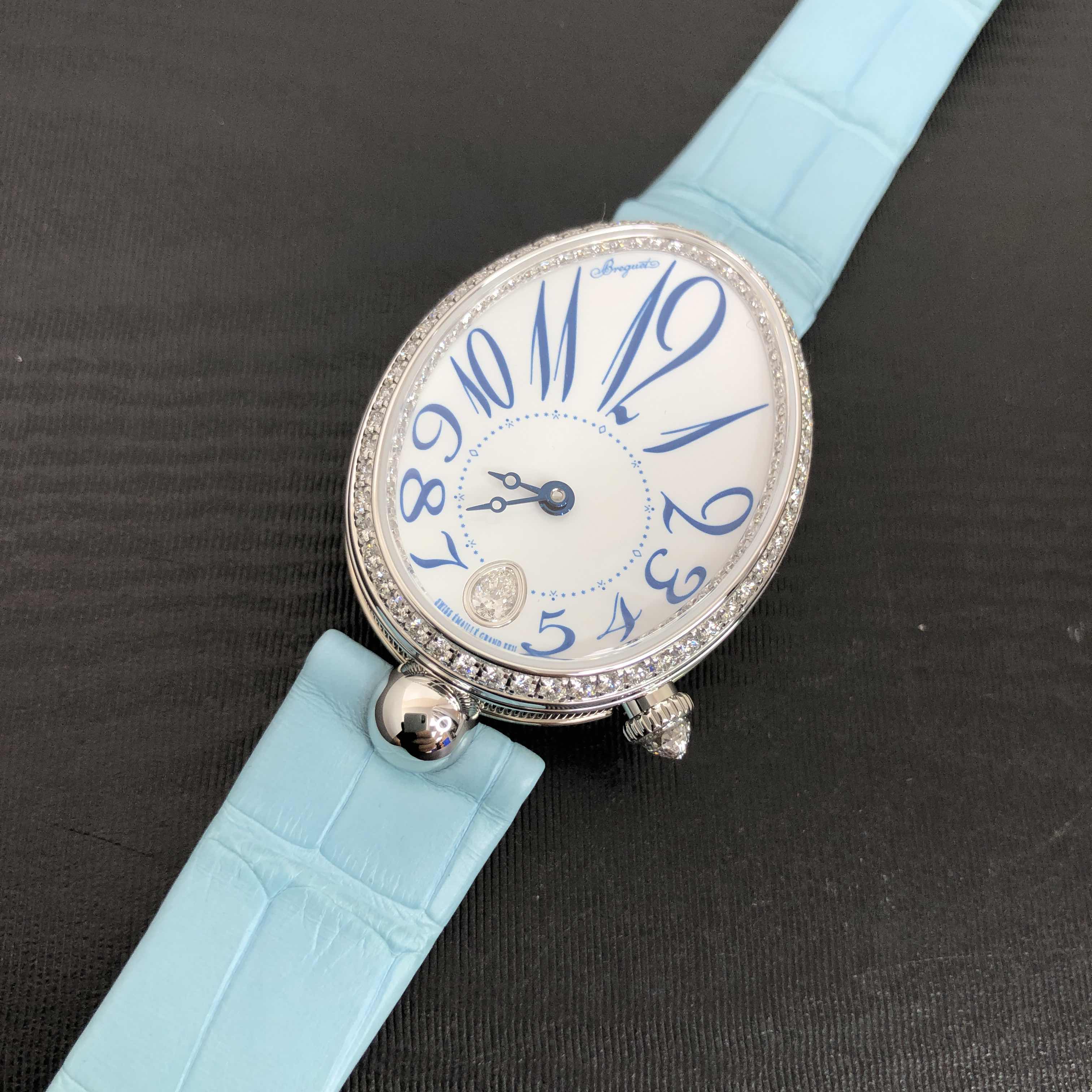 Breguet 8918BB/28/964/D00D REINE DE NAPLES Automatic 18kt White Gold & Diamond