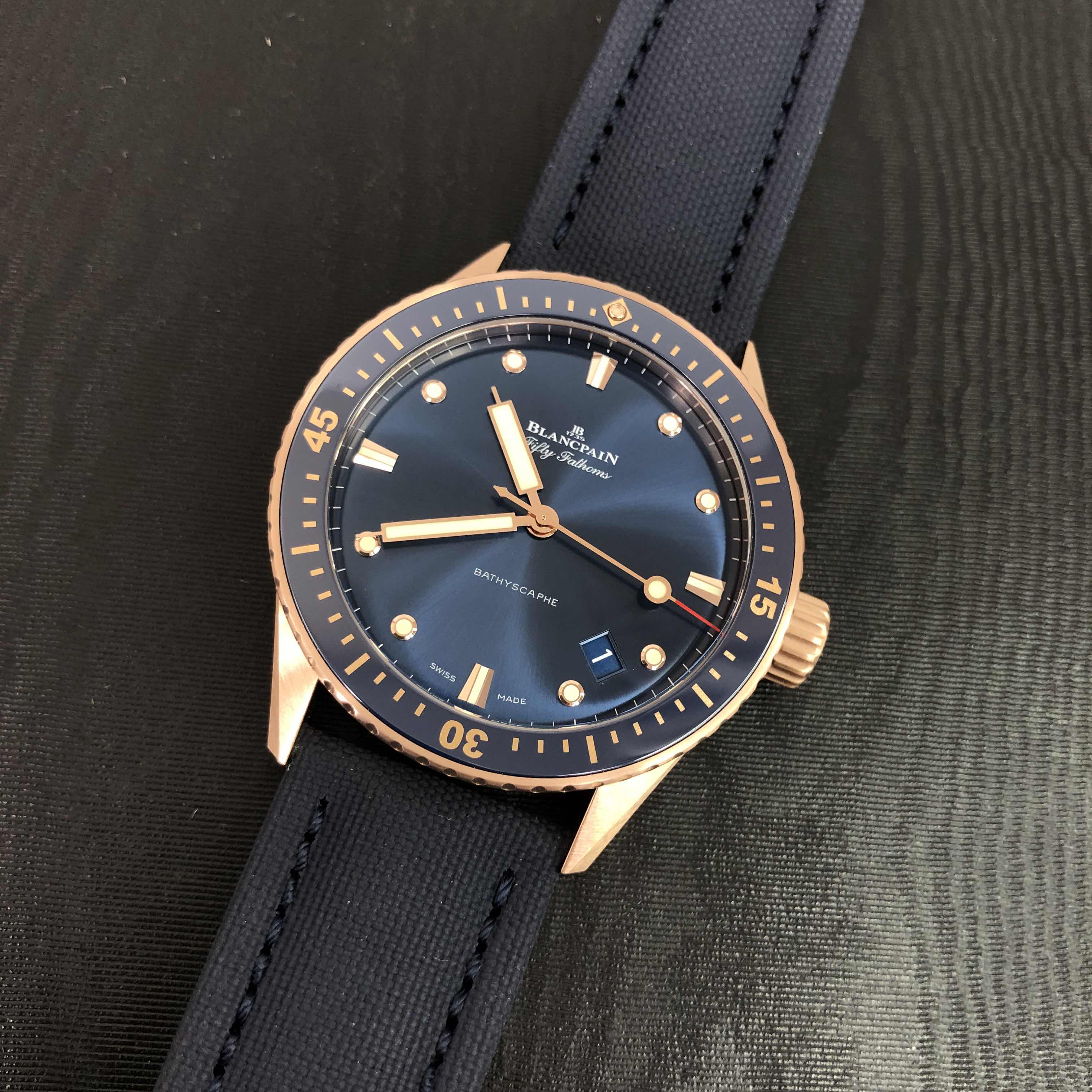 Blancpain 5000-36S40-O52A FIFTY FATHOMS Automatic 18kt Rose Gold