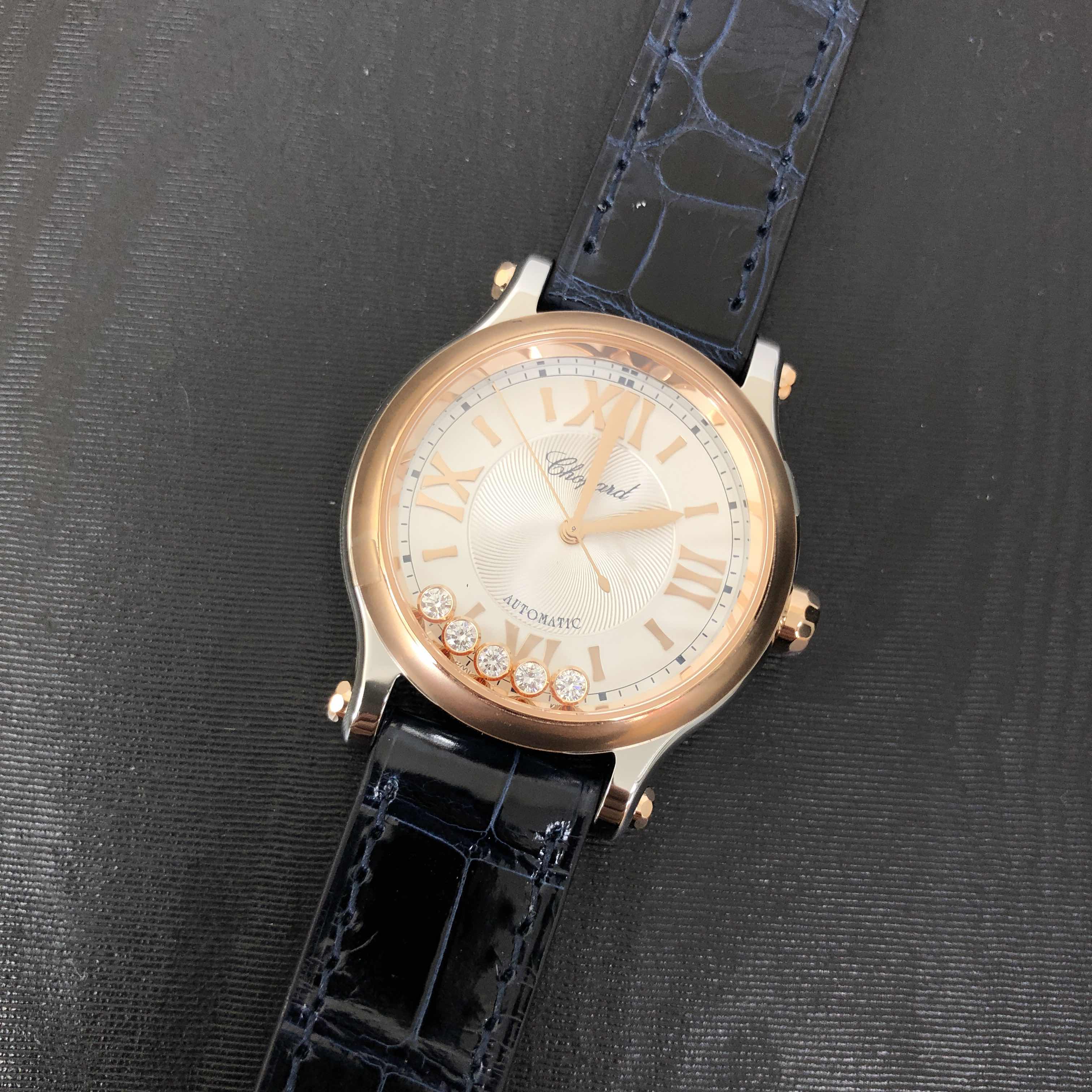 Chopard 278608-6001 HAPPY SPORT Automatic 18kt Rose Gold & Steel