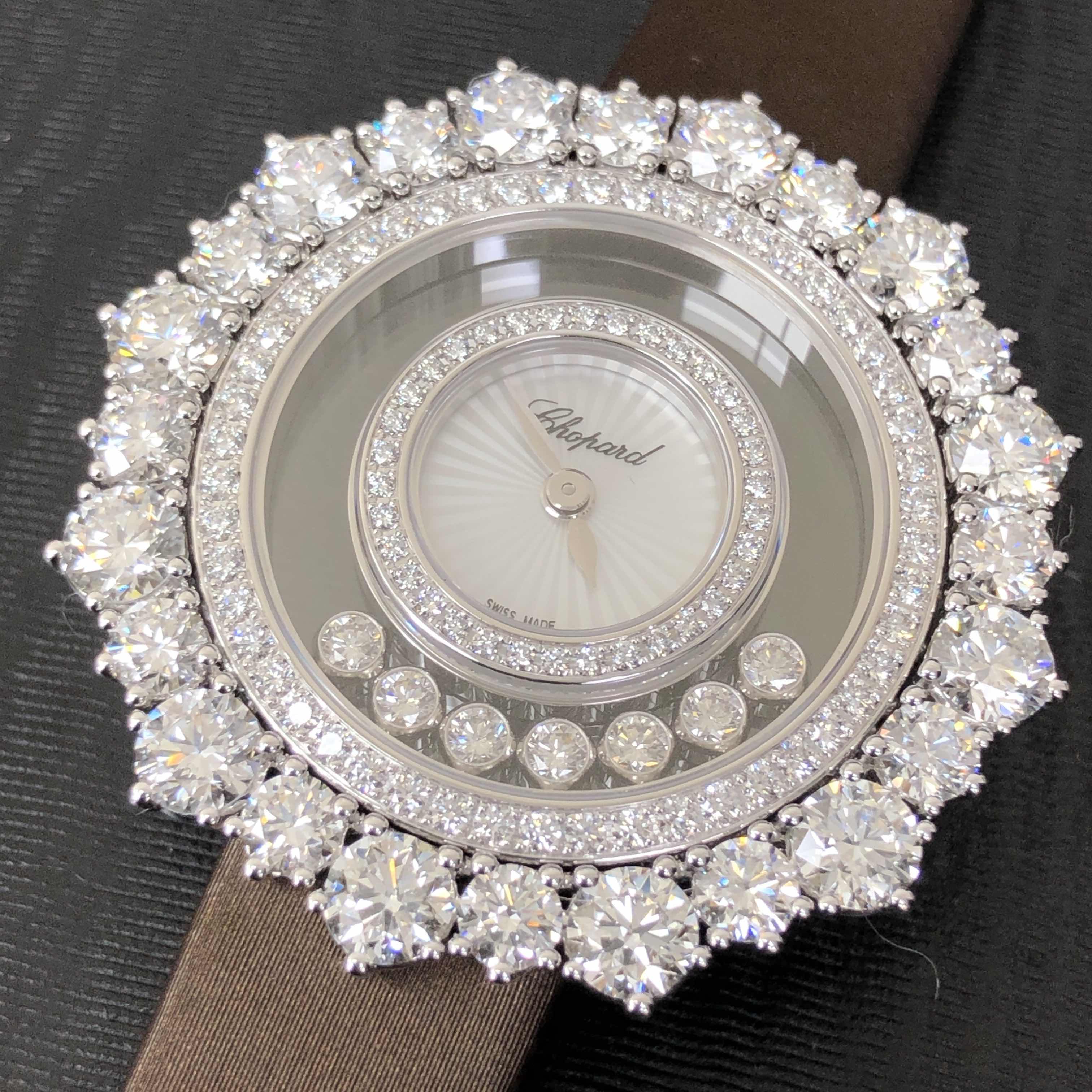 Chopard 209436-1002 HAPPY DIAMOND Quartz 18kt White Gold & Diamond