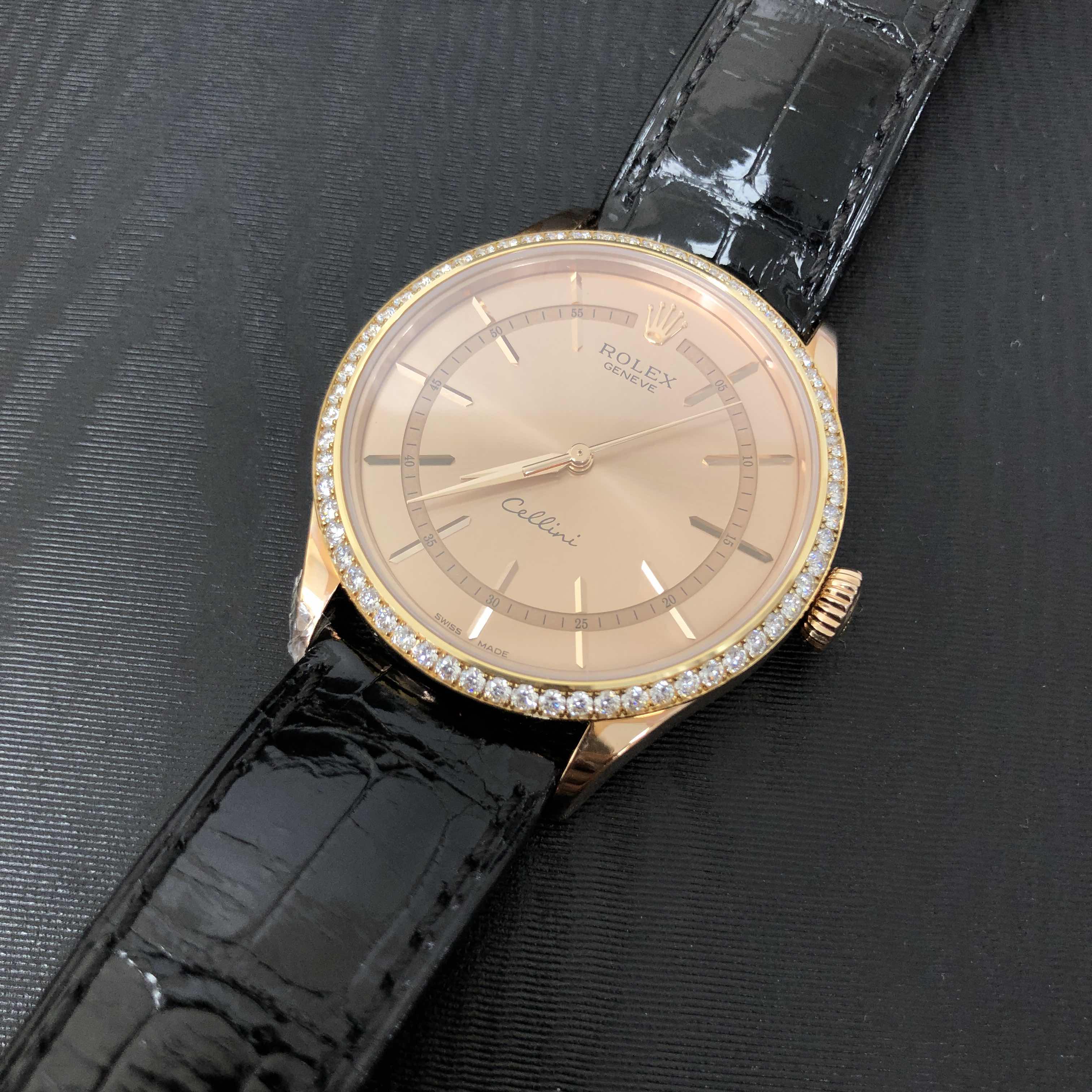Rolex 50705RBR CELLINI SERIES Automatic 18kt Rose Gold & Diamonds
