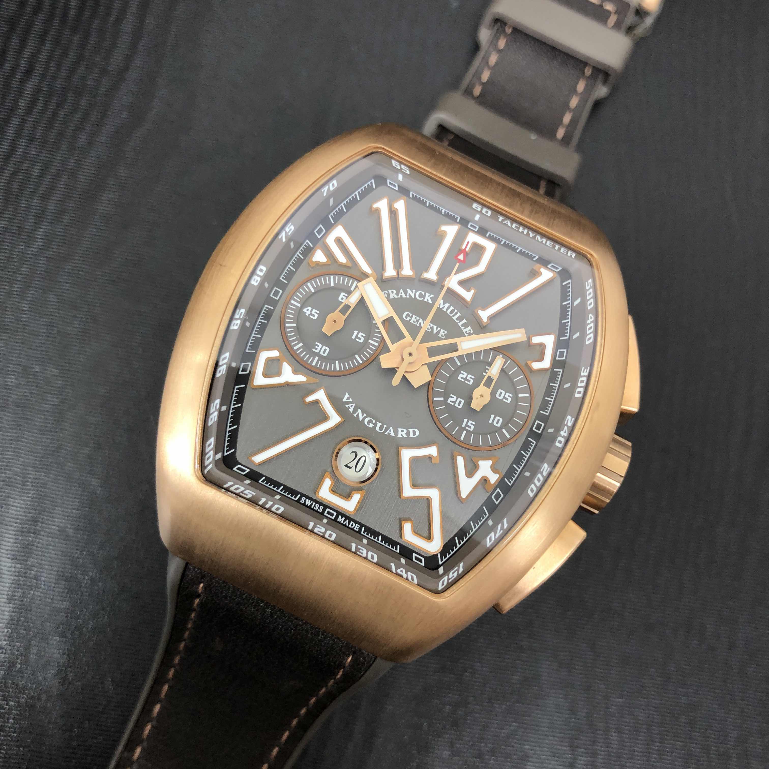 Franck Muller V 45 CC DT(5N.BR) TT VANGUARD Automatic 18kt Rose Gold