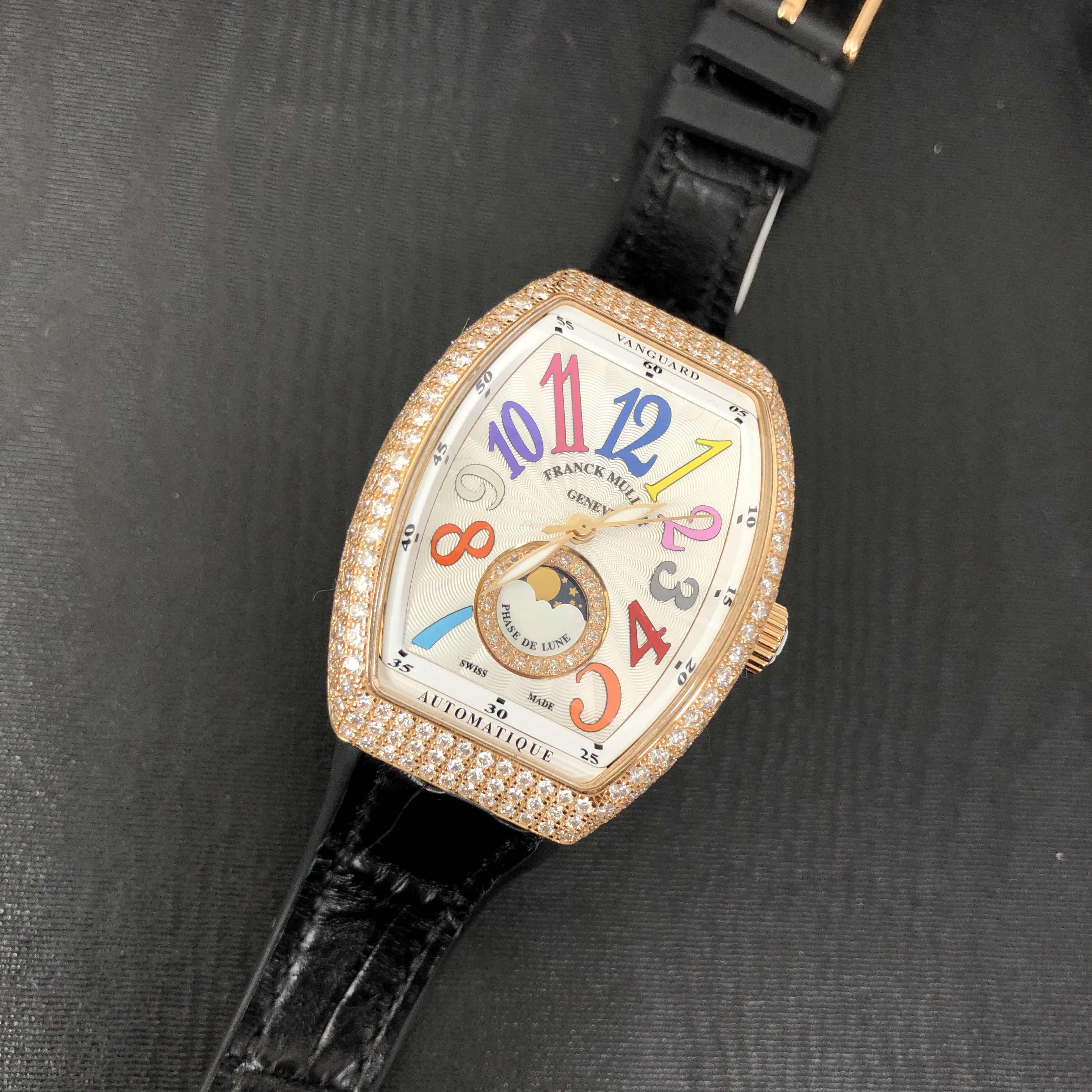 Franck Muller V 32 SC AT FO L D CD 1R COL DRM (5N.BC) VANGUARD Automatic 18kt Rose Gold & Diamonds