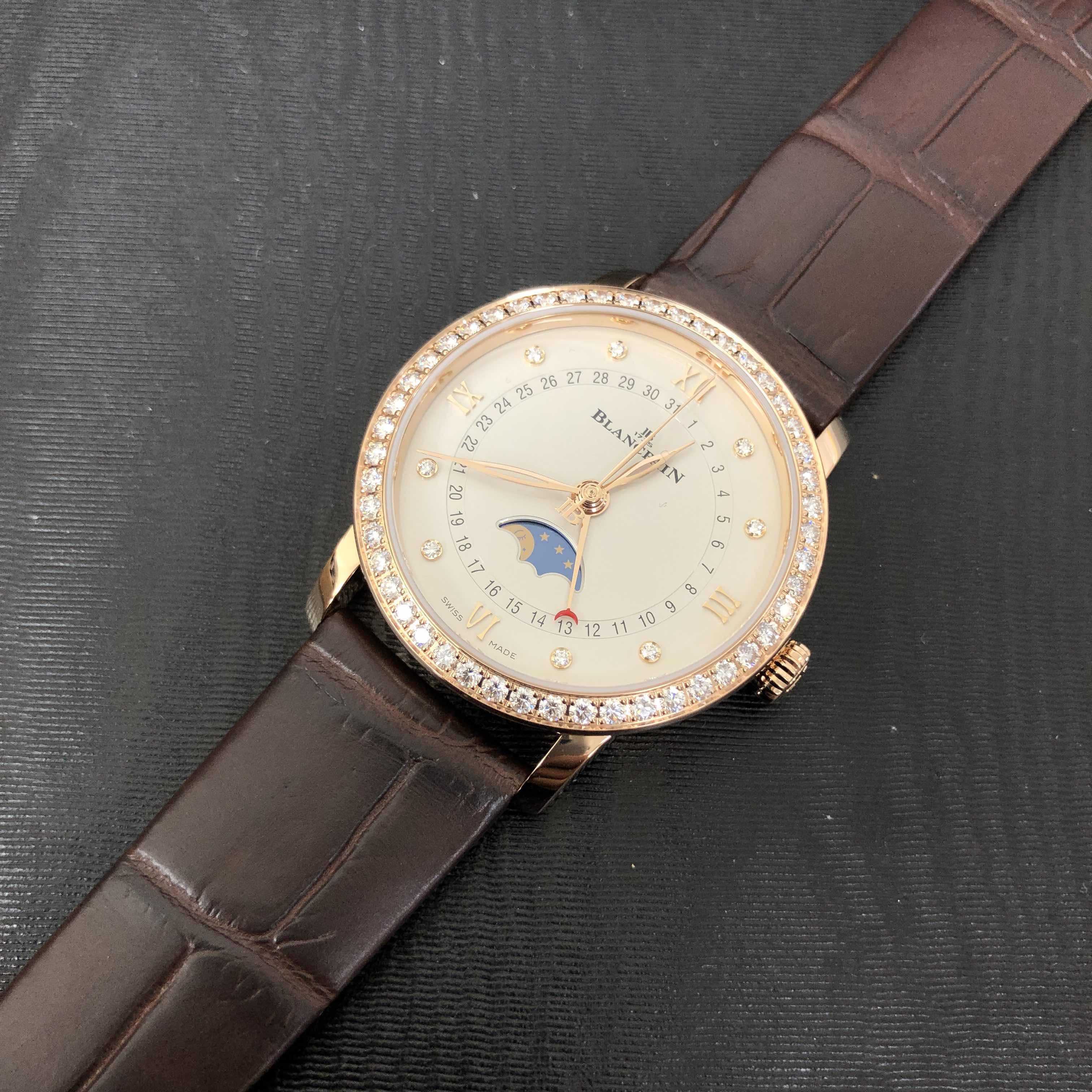 Blancpain 6126-2987-55A VILLERET Automatic 18kt Rose Gold & Diamonds