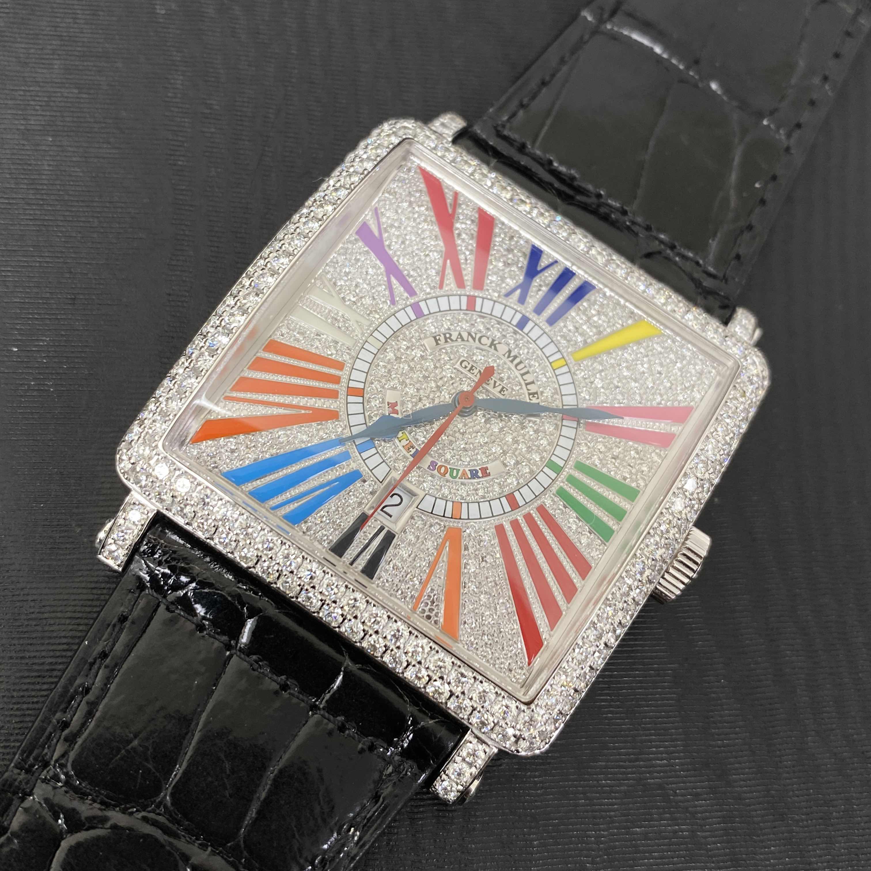 Franck Muller 6000 K SC DT D CD COL DRM (OG) MASTER SQUARE Automatic 18kt White Gold & Diamond