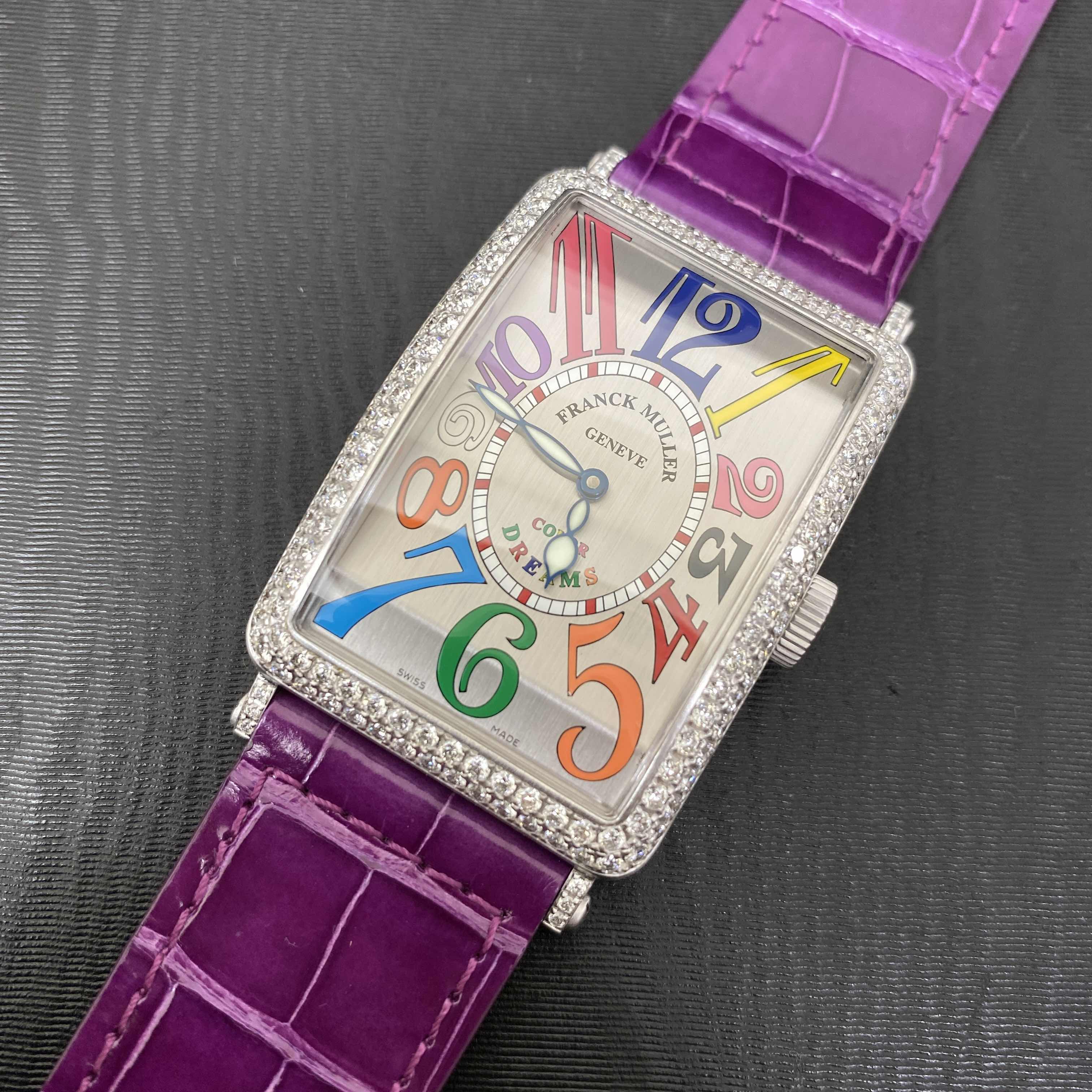 Franck Muller 1200 SC D BR DRM(OG)-PUR LONG ISLAND Automatic 18kt White Gold & Diamond