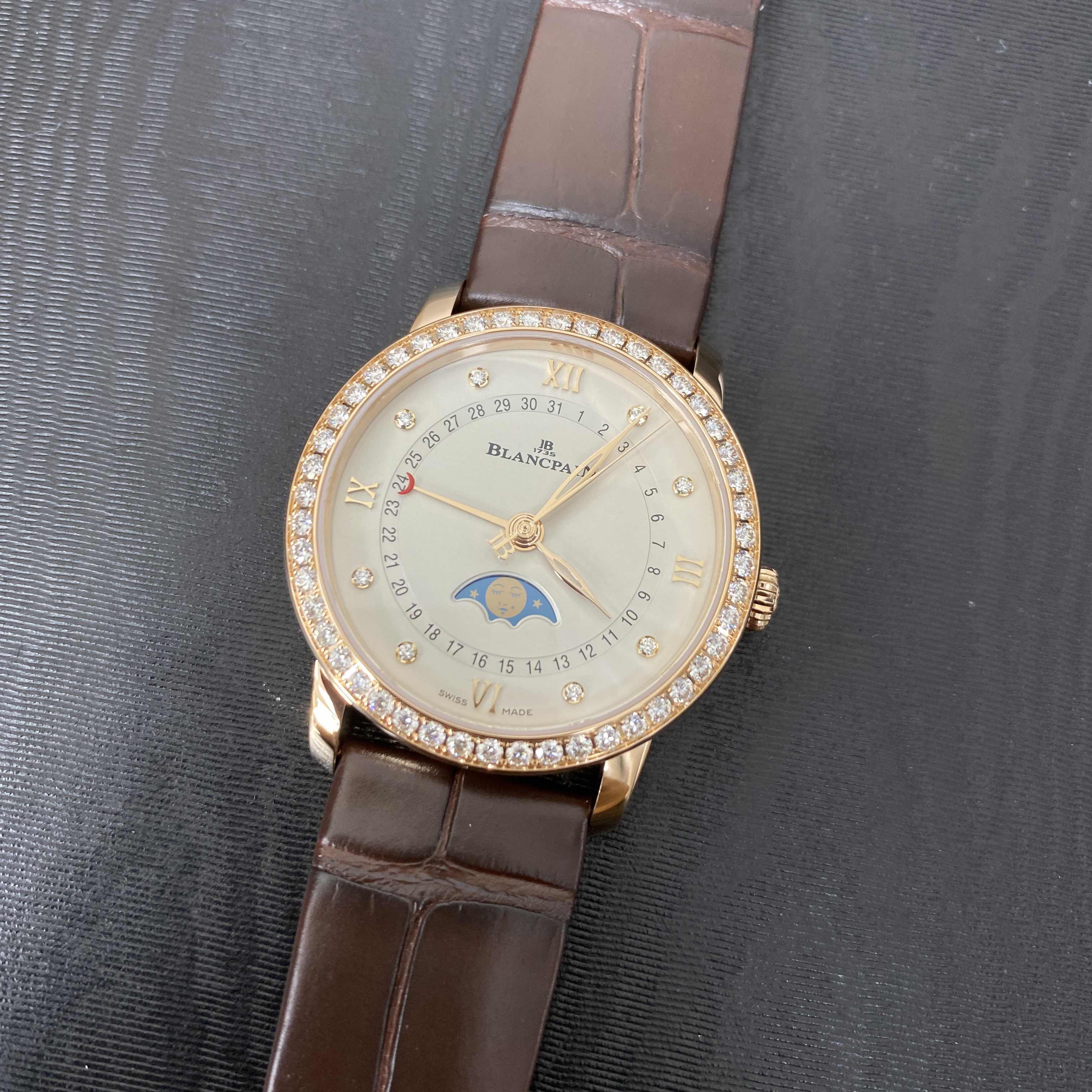 Blancpain 6126-2987-55B VILLERET Automatic 18kt Rose Gold & Diamonds