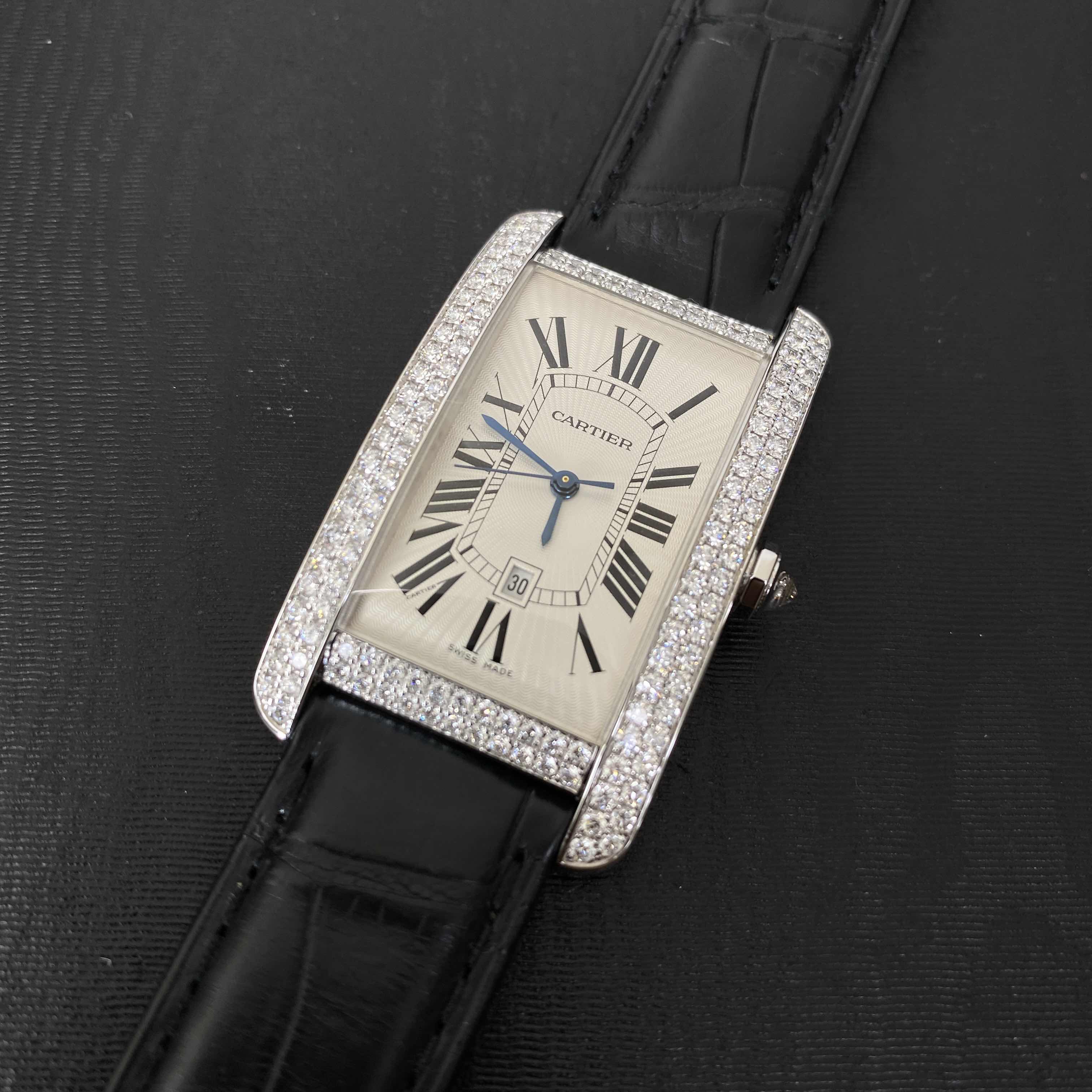 Cartier WB710004 TANK Automatic 18kt White Gold & Diamond