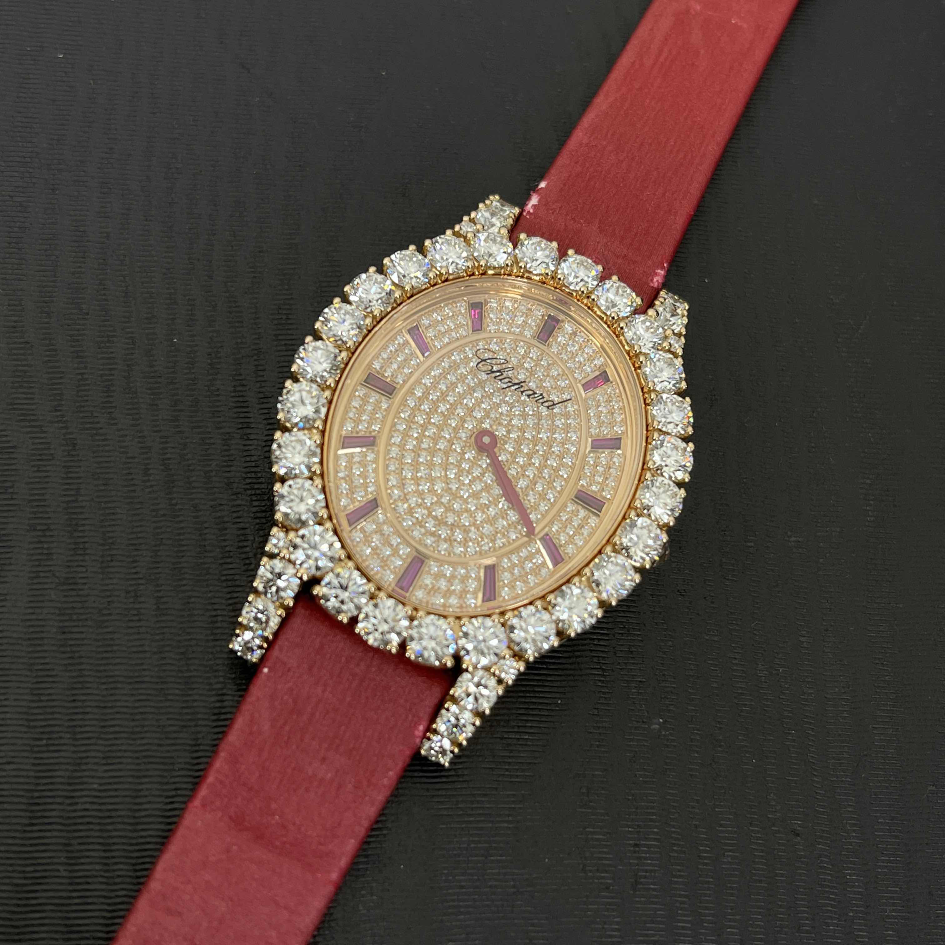 Chopard 139383-5001 HAPPY SPORT Quartz 18kt Rose Gold & Diamonds