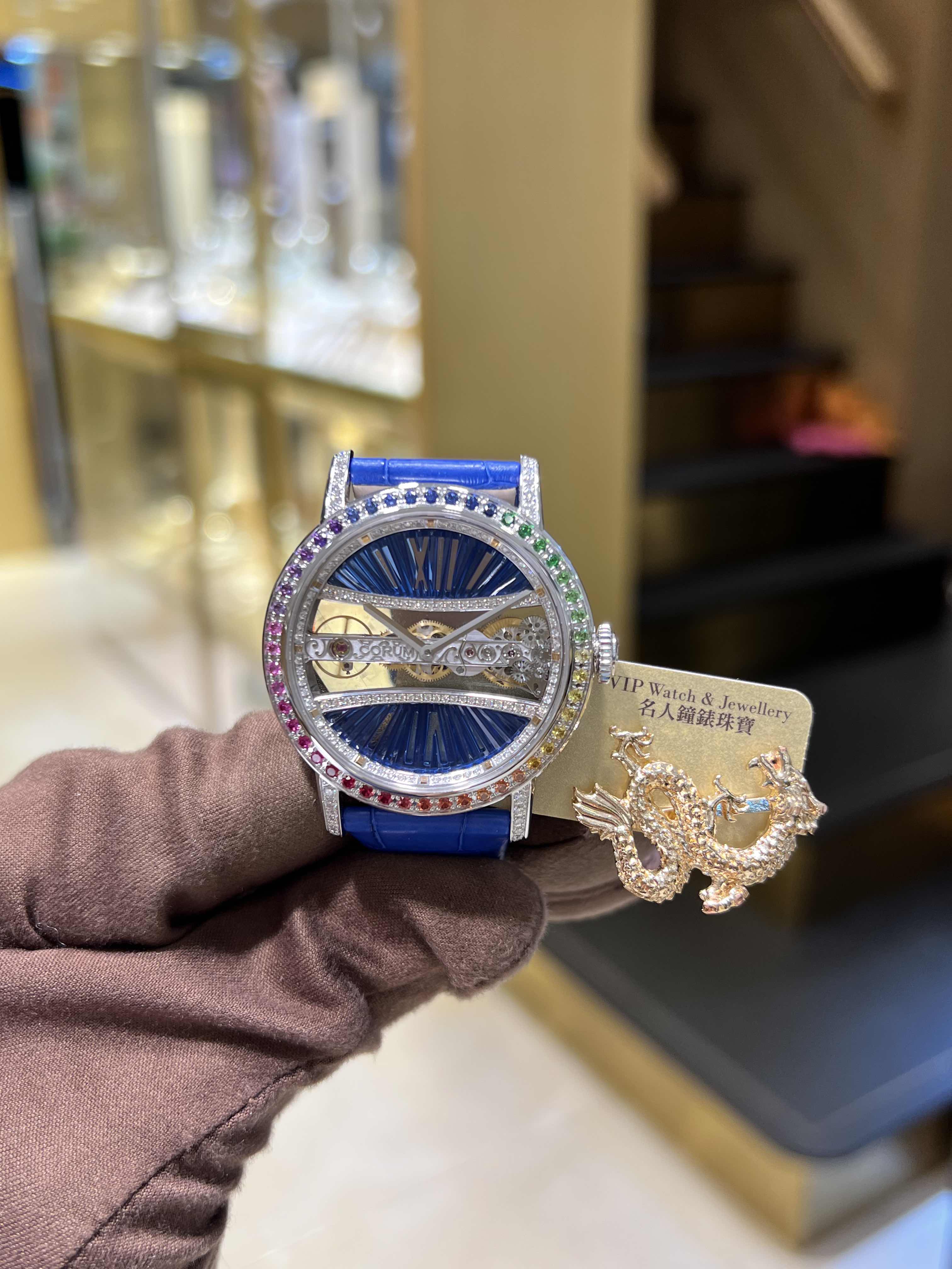 Corum 113.001.69/0F03 BD91G GOLDEN BRIDGE Manual Wind 18kt White Gold & Diamond