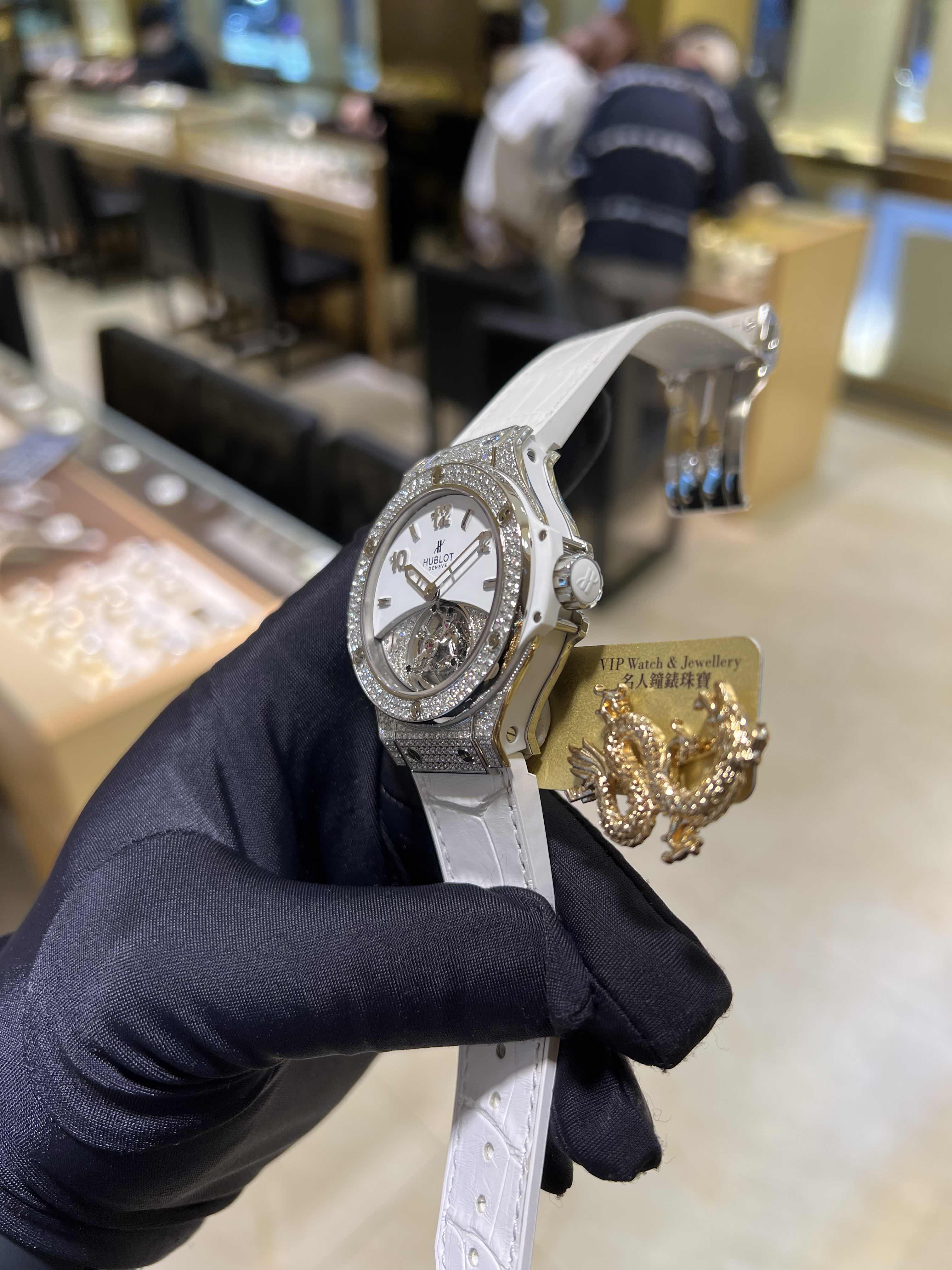 Hublot 345.SE.2010.LR.1704 BIG BANG Manual Wind Stainless Steel & Diamonds