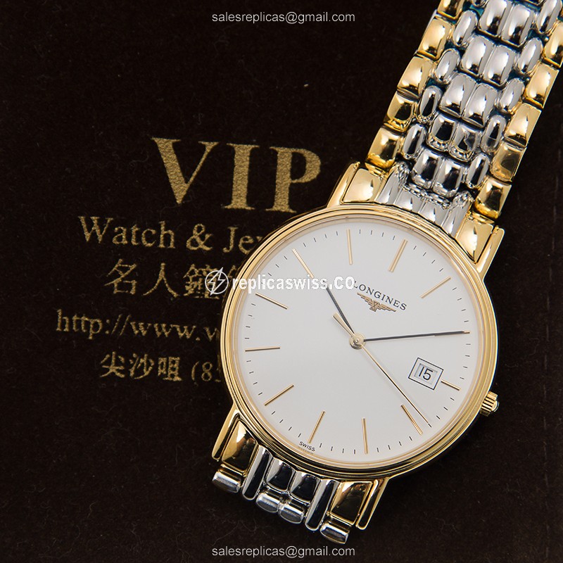 Longines L4.790.2.12.7 PRESENCE Quartz Gold-Plated & Stainless Steel