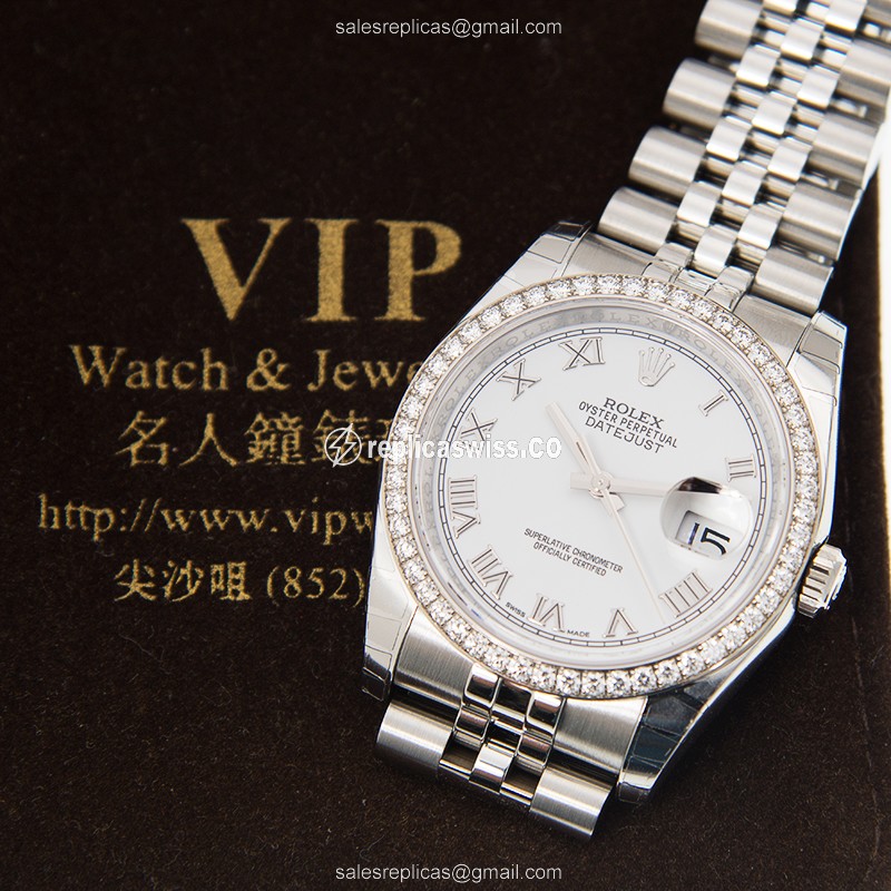 Rolex 116244 DATEJUST Automatic 18kt White Gold & Diamond & Steel
