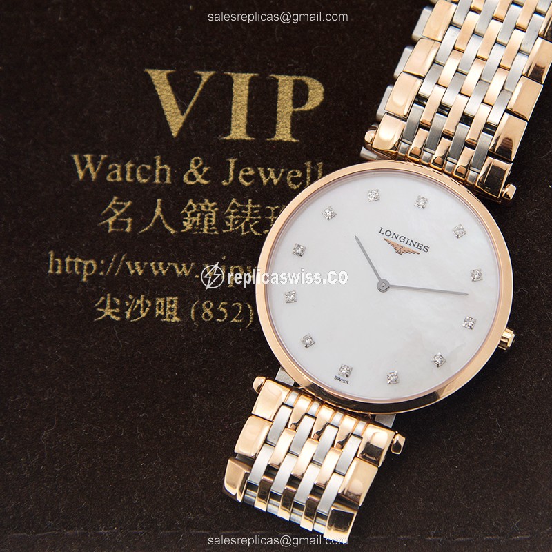 Longines L4.709.1.97.7 LA GRANDE Quartz 18kt Rose Gold & Steel