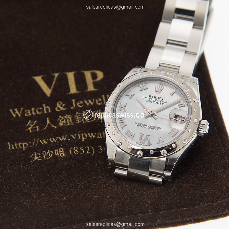 Rolex 178344NRVI LADY DATEJUST Automatic 18kt White Gold & Diamond & Steel