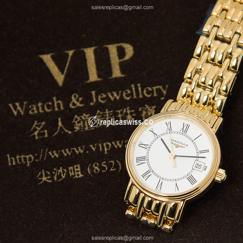 Longines L4.220.2.11.8 PRESENCE Quartz Gold-Plated & Stainless Steel