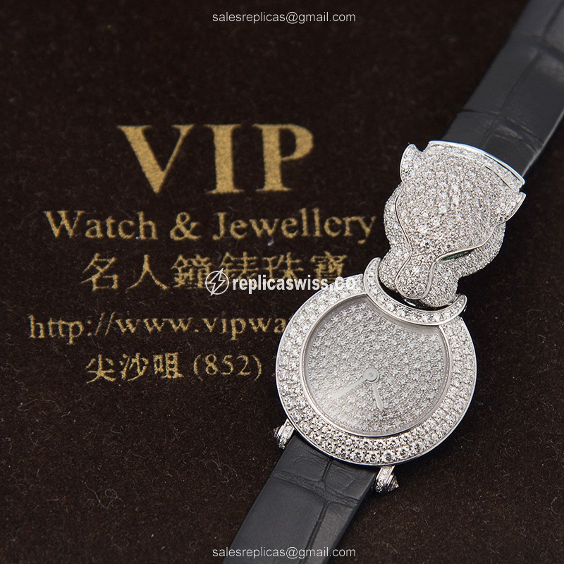 Cartier HPI00767 BESTIAIRE Quartz 18kt White Gold & Diamond