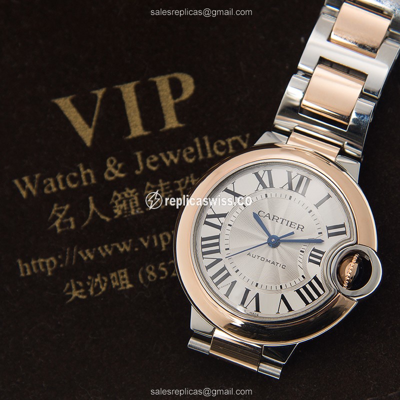Cartier W2BB0023 BALLON BLEU Automatic 18kt Rose Gold & Steel