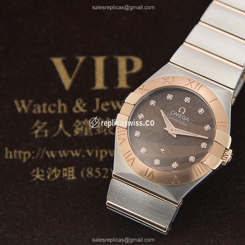 Omega 123.20.27.60.63.003 CONSTELLATION Quartz 18kt Rose Gold & Steel