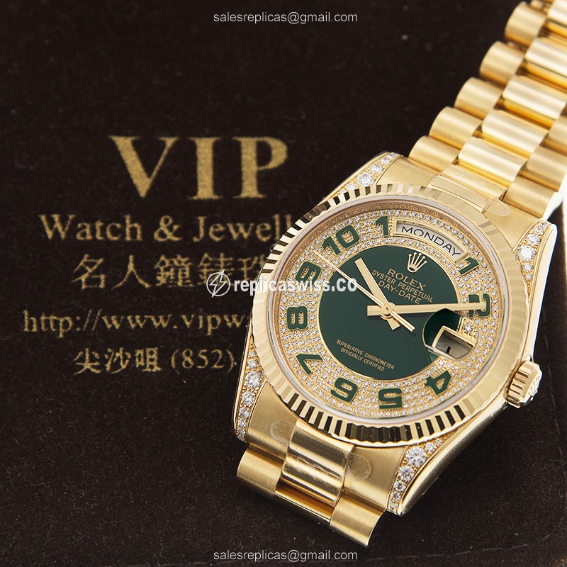 Rolex 118338DPA DAY-DATE Automatic 18kt Gold & Diamond