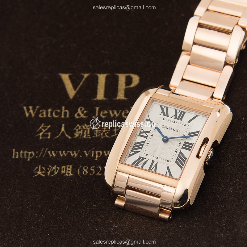 Cartier W5310041 TANK Quartz 18kt Rose Gold