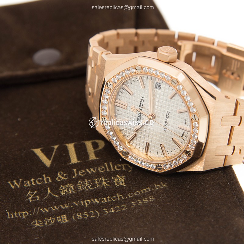 Audemars Piguet 15451OR.ZZ.1256OR.01 ROYAL OAK Automatic 18kt Rose Gold & Diamonds