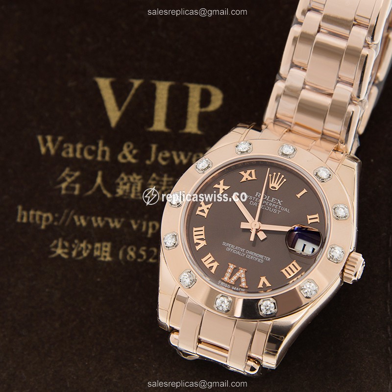 Rolex 81315BRVIRN LADY DATEJUST Automatic 18kt Rose Gold & Steel