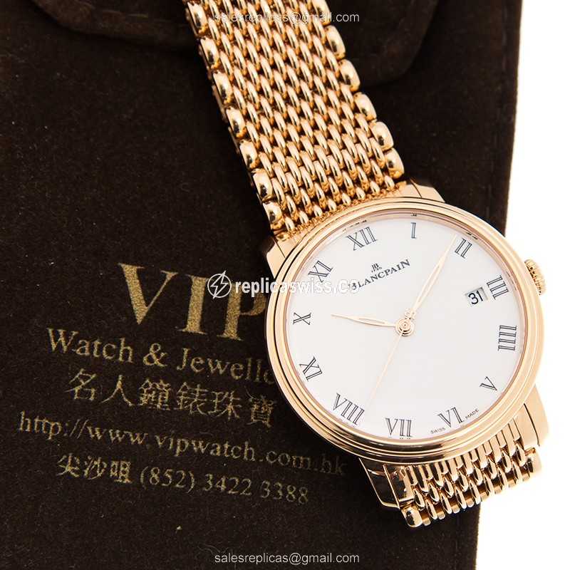 Blancpain 6630-3631-MMB VILLERET Automatic 18kt Rose Gold
