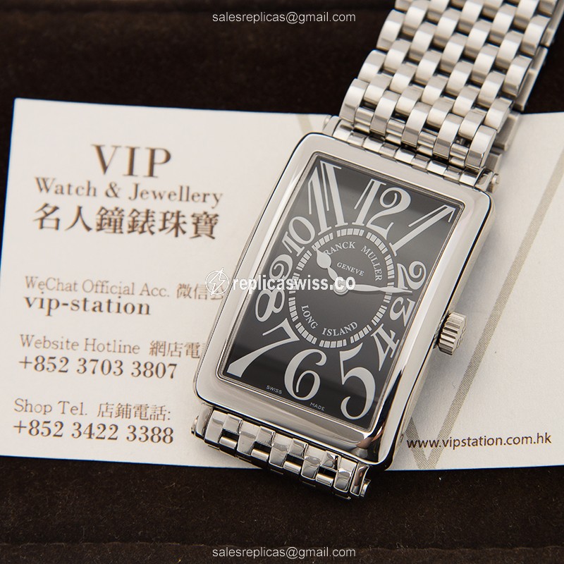 Franck Muller 1002 QZ (AC) - BLACK LONG ISLAND Quartz Stainless Steel