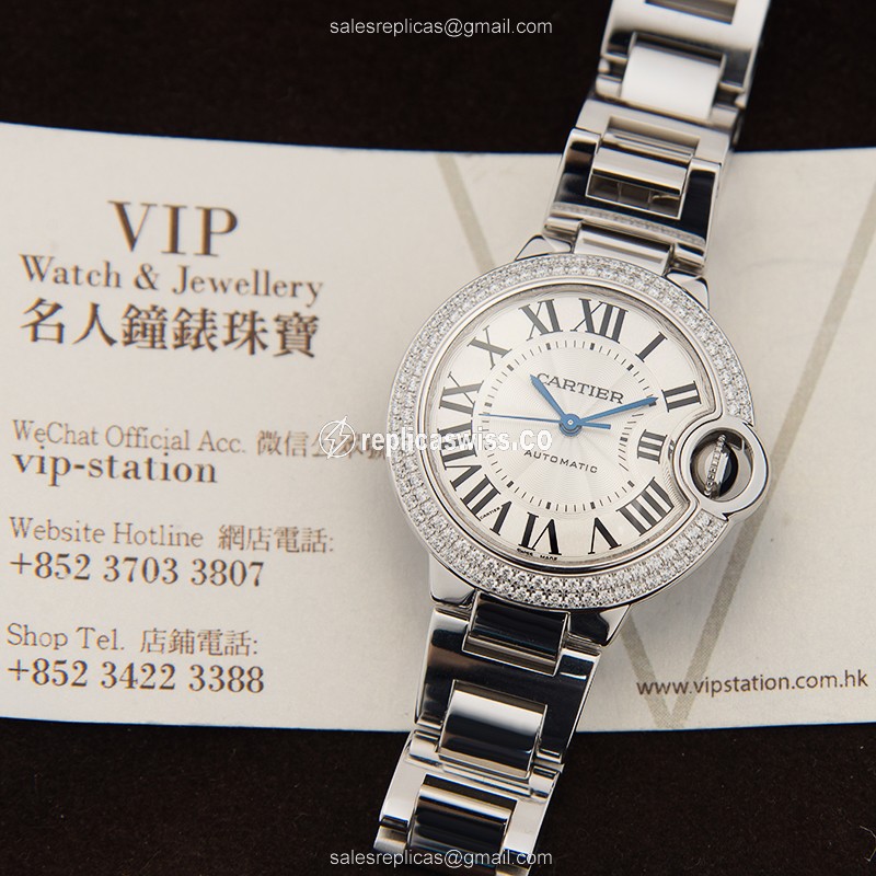 Cartier WE902065 BALLON BLEU Automatic 18kt White Gold & Diamond