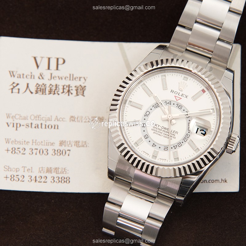 Rolex 326934-0001 SKY-DWELLER Automatic 18kt White Gold & Steel