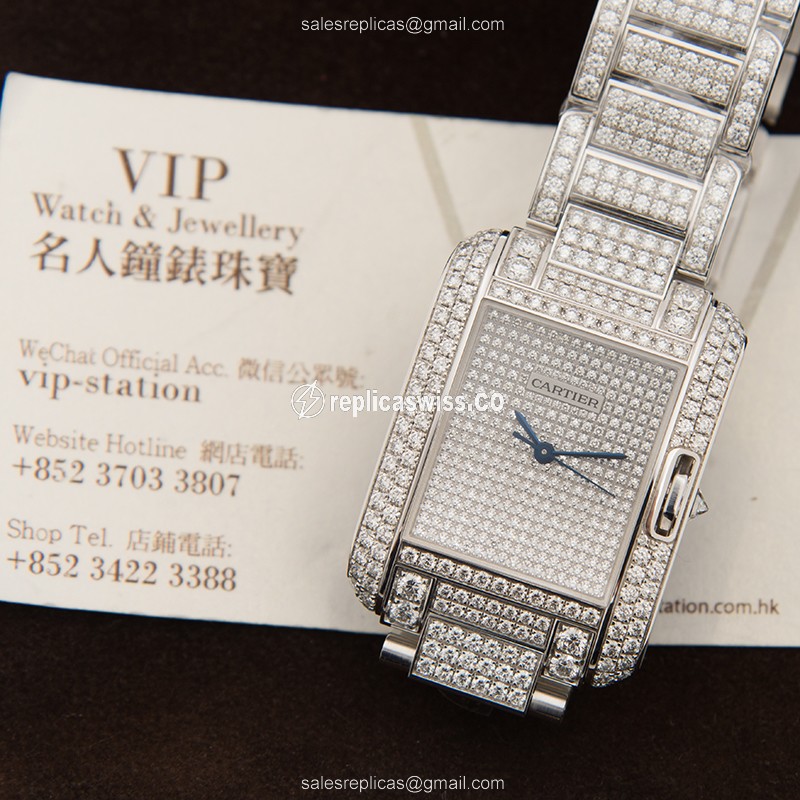 Cartier HPI00561 TANK Automatic 18kt White Gold & Diamond