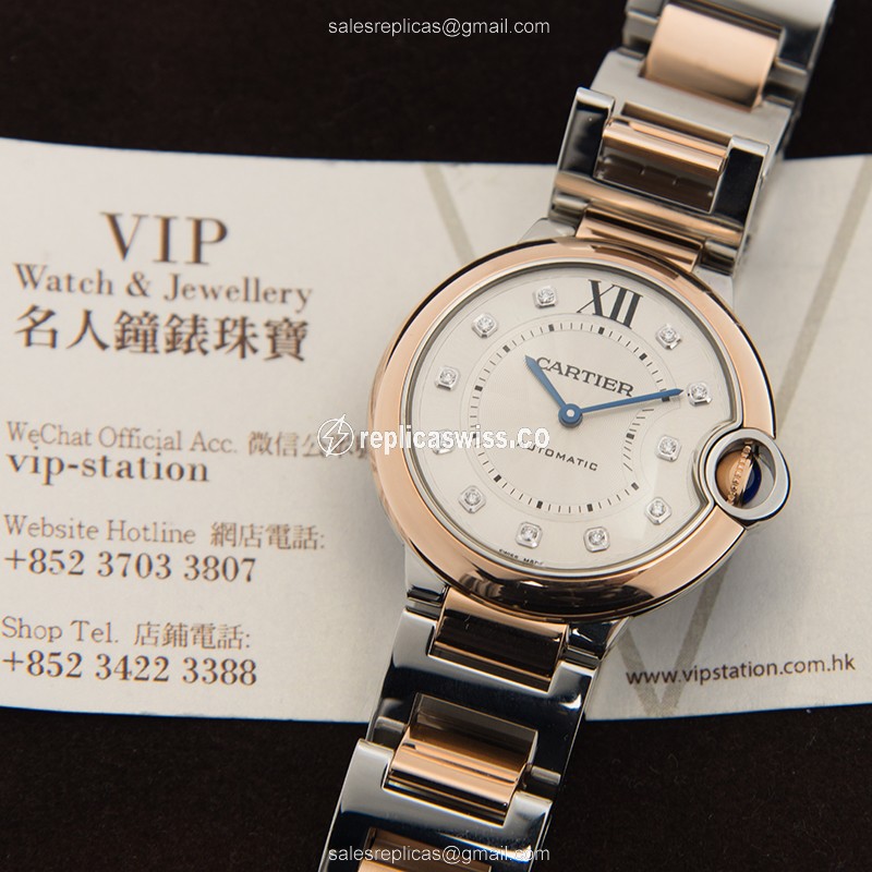 Cartier W3BB0013 BALLON BLEU Automatic 18kt Rose Gold & Steel