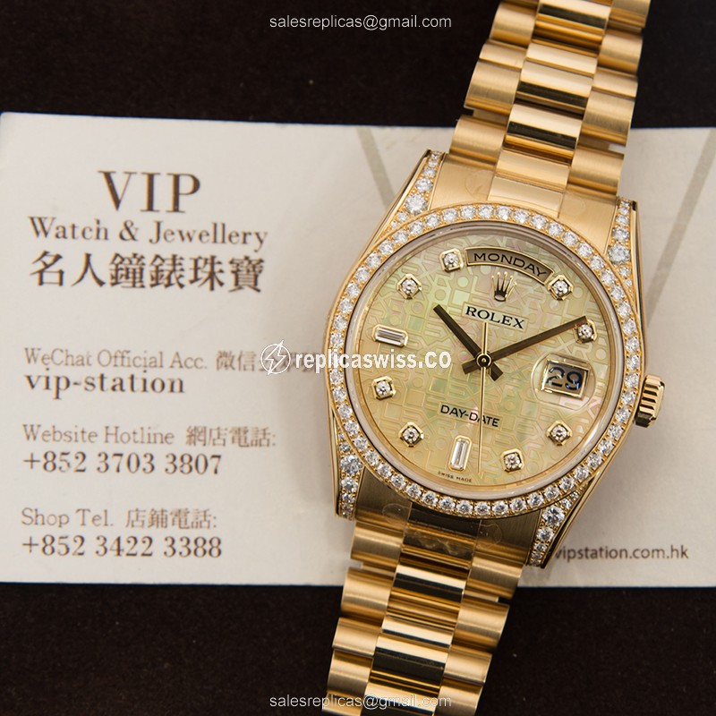 Rolex 118388A DAY-DATE Automatic 18kt Gold & Diamond